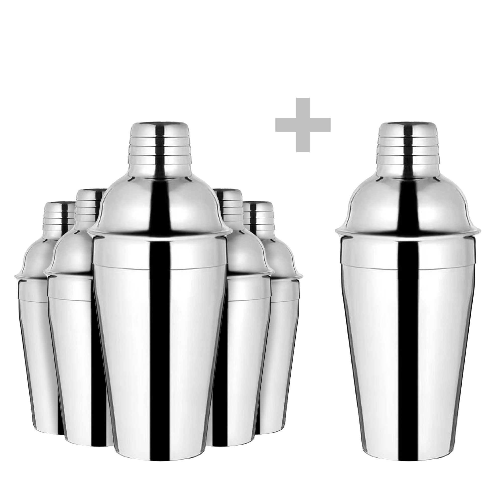 (6 pièces) Shaker à cocktail - inox - 550 ml