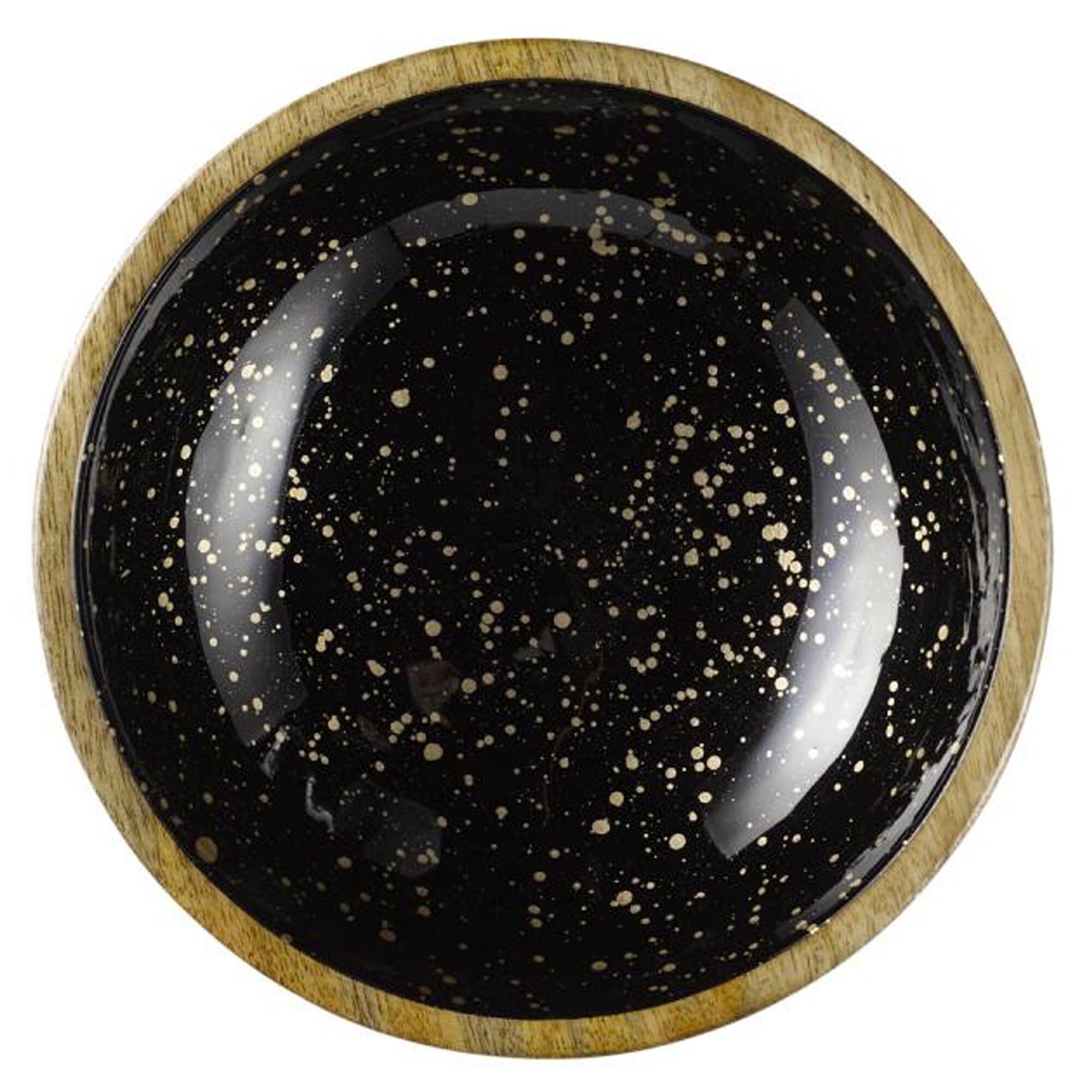 (6 pcs) Coupe - MANGO - Bois de manguier - 1,1L - Ø 240mm - Profondeur : 75mm - Noir/Or