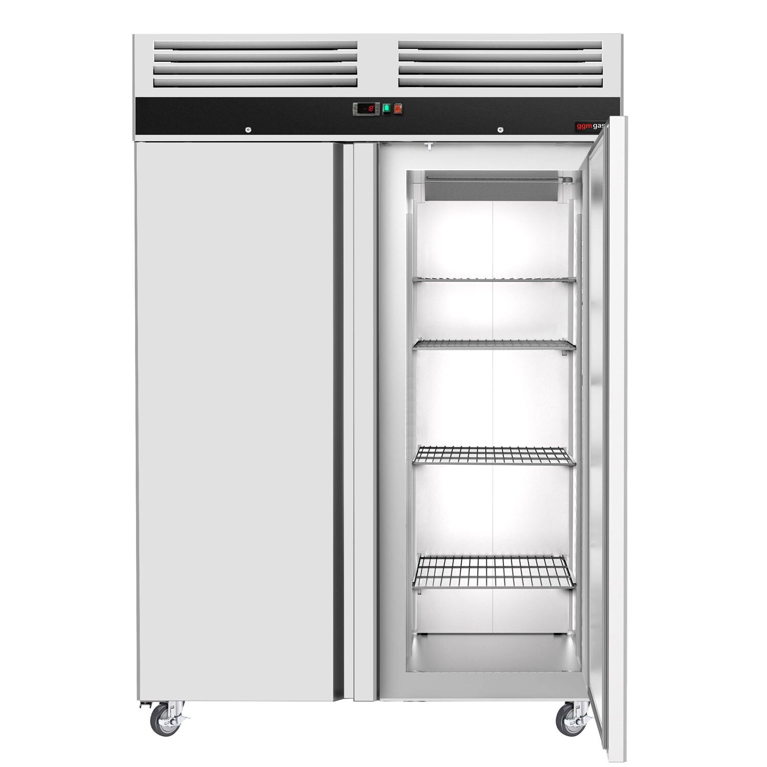Armoire réfrigérée négative en acier inoxydable inox ECO – GN 2/1 – 1400 litres – avec 2 portes