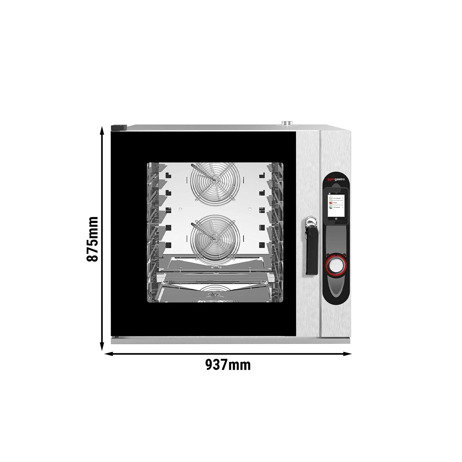 Four mixte - tactile - 7 x GN 1/1 - avec système de lavage inclus