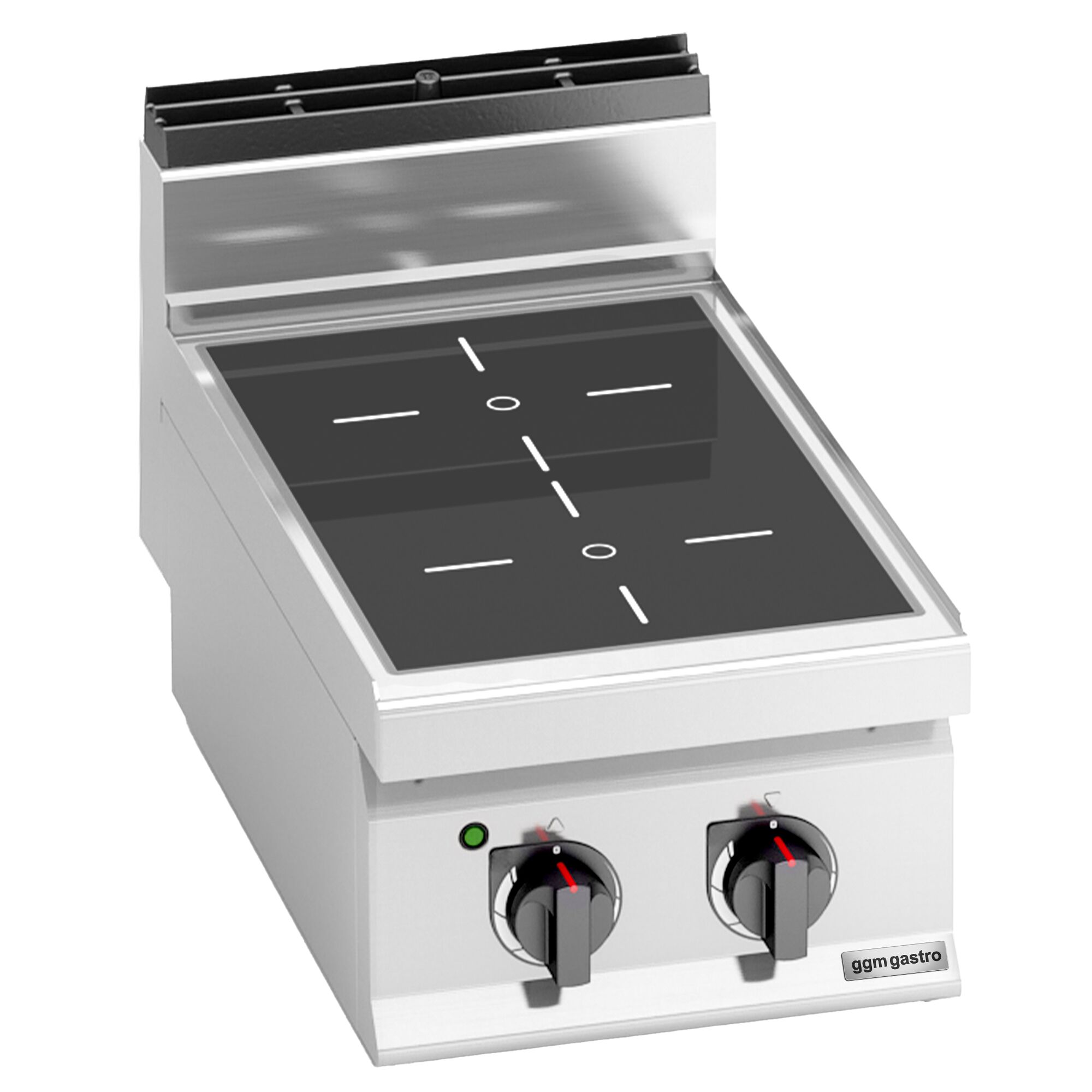 Réchaud vitrocéramique à poser - 6,4kW - 2 foyers infrarouges