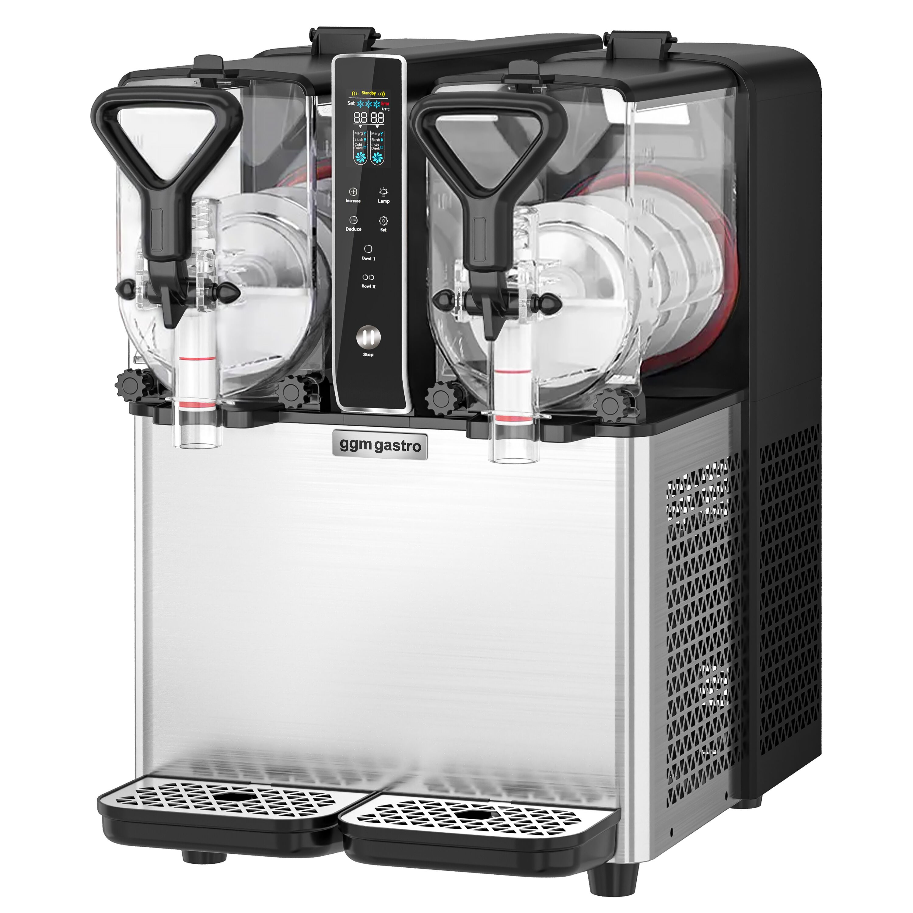 Machine à granita Professionnelle - 2x 3L - 400W - Digital - Noir/Argent