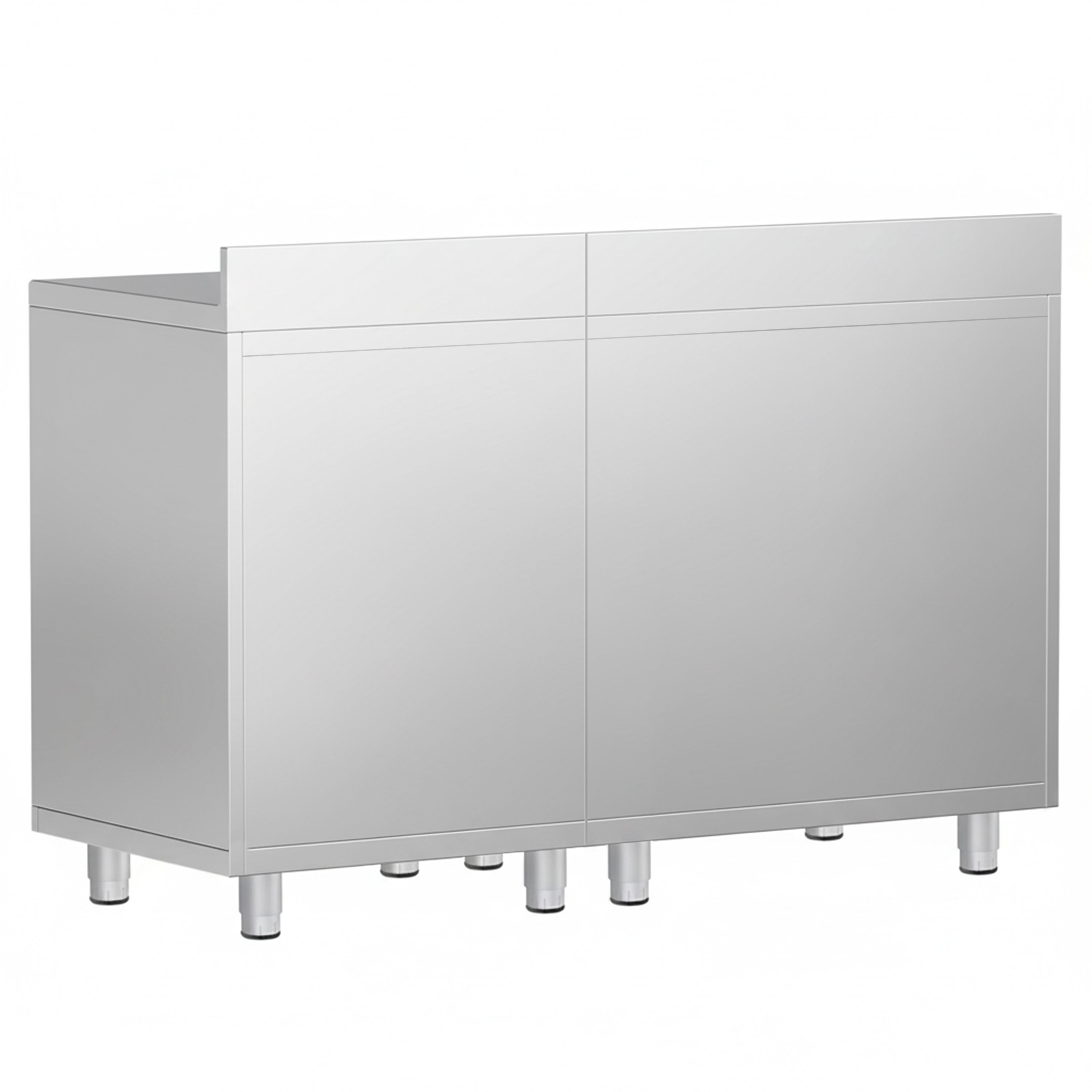 Armoire de travail pour machine à café filtre - 1400x600mm - avec dosseret - 4 portes battantes