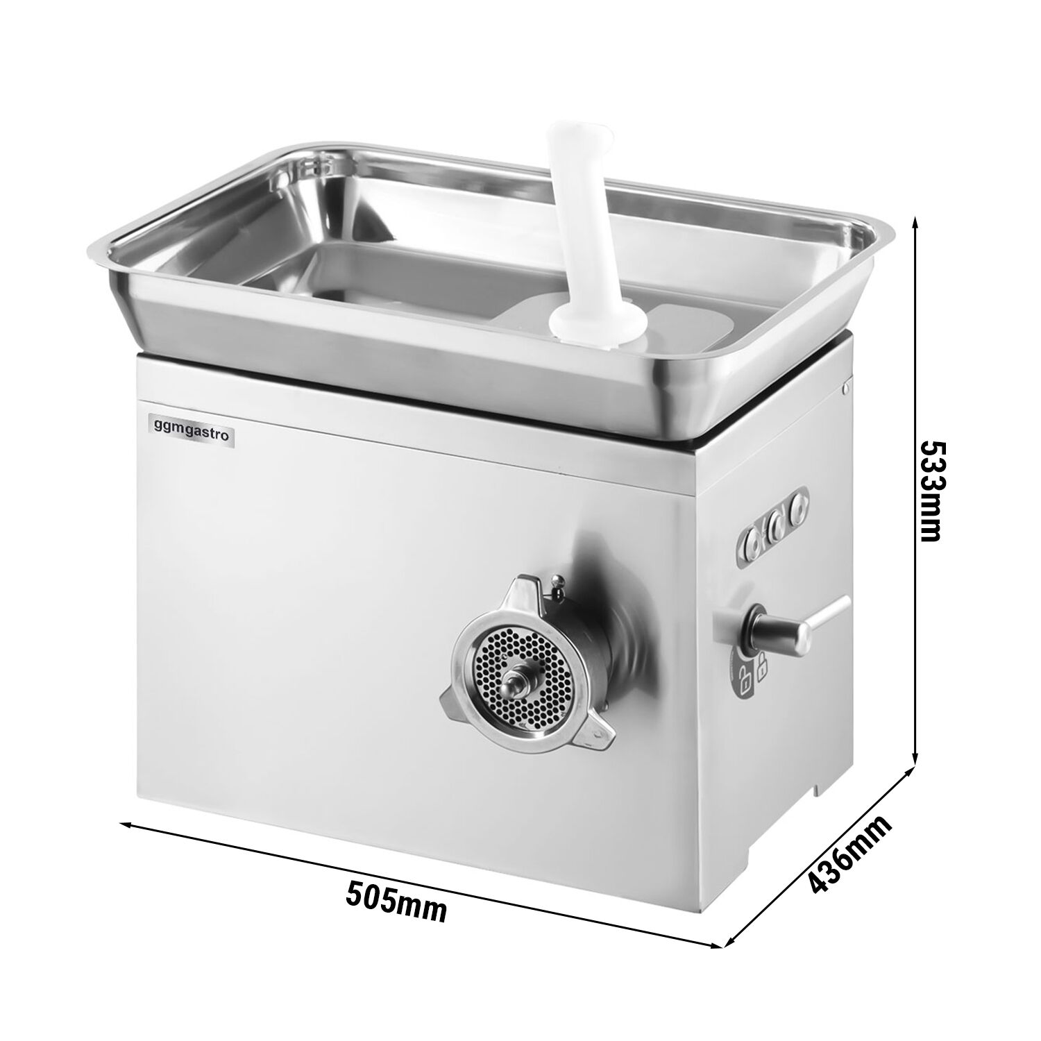 Heavy Duty Electric Meat Mincer Size 22 - 350kg/h - 1.1 kW - Mincing Plate 4.5mm