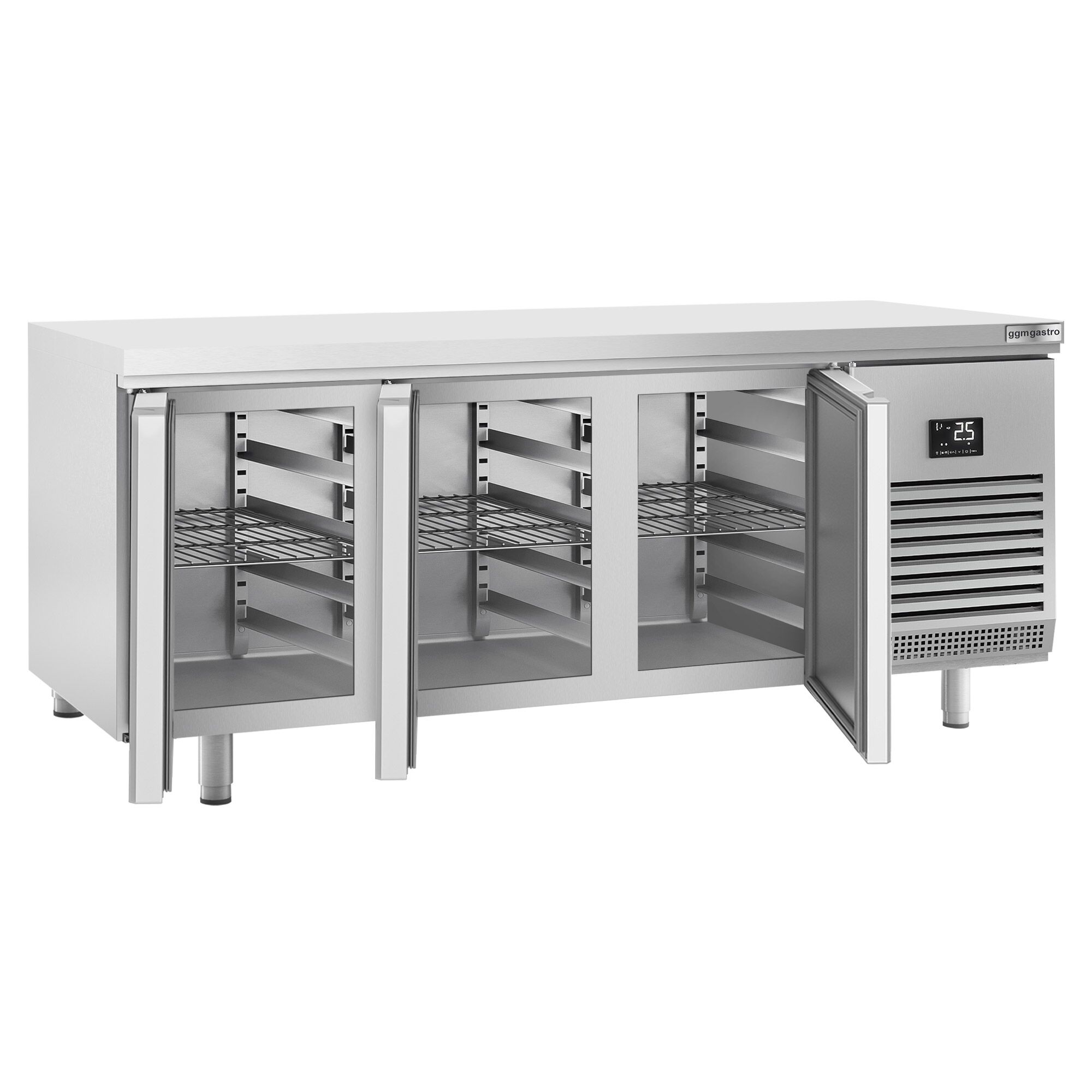 Bakery Counter Fridge PREMIUM PLUS - 2185x800mm - with 3 doors - capacity 635 litres
