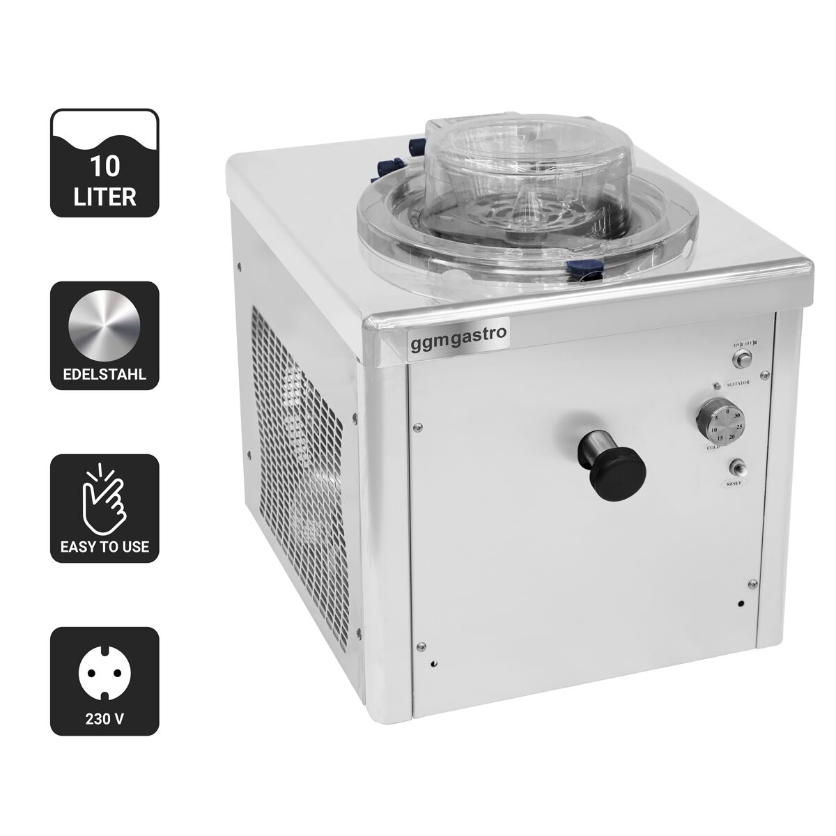 Commercial Batch Freezer - 10L/h - 1.1kW - Tabletop unit