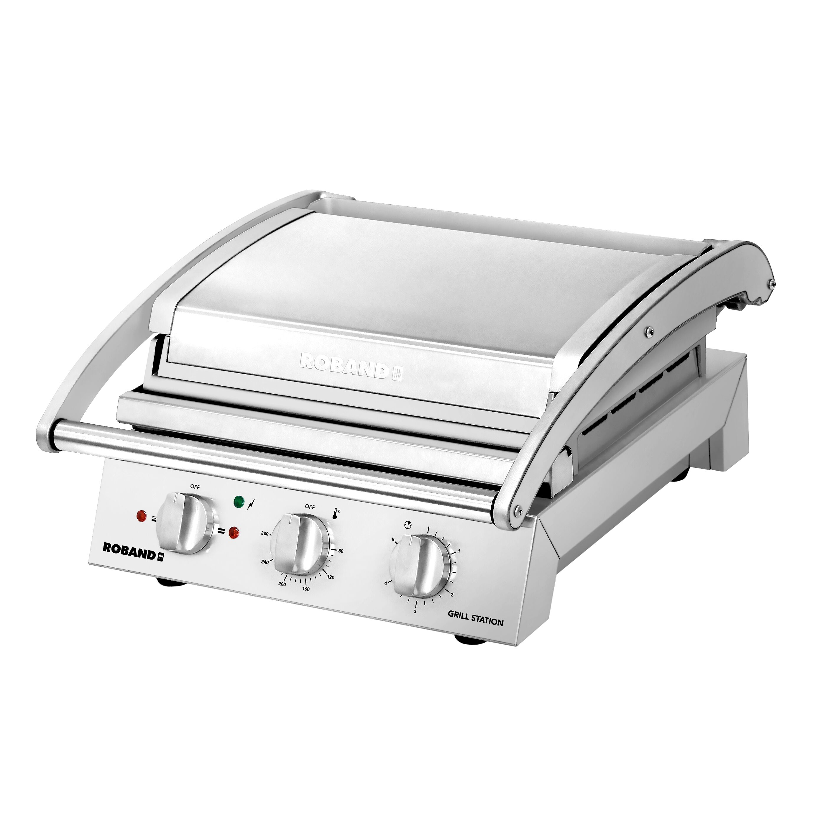ROBAND | Electric Panini & Burger Contact Grill - Smooth Top & Bottom - 375 x 275 mm - 2.25 kW