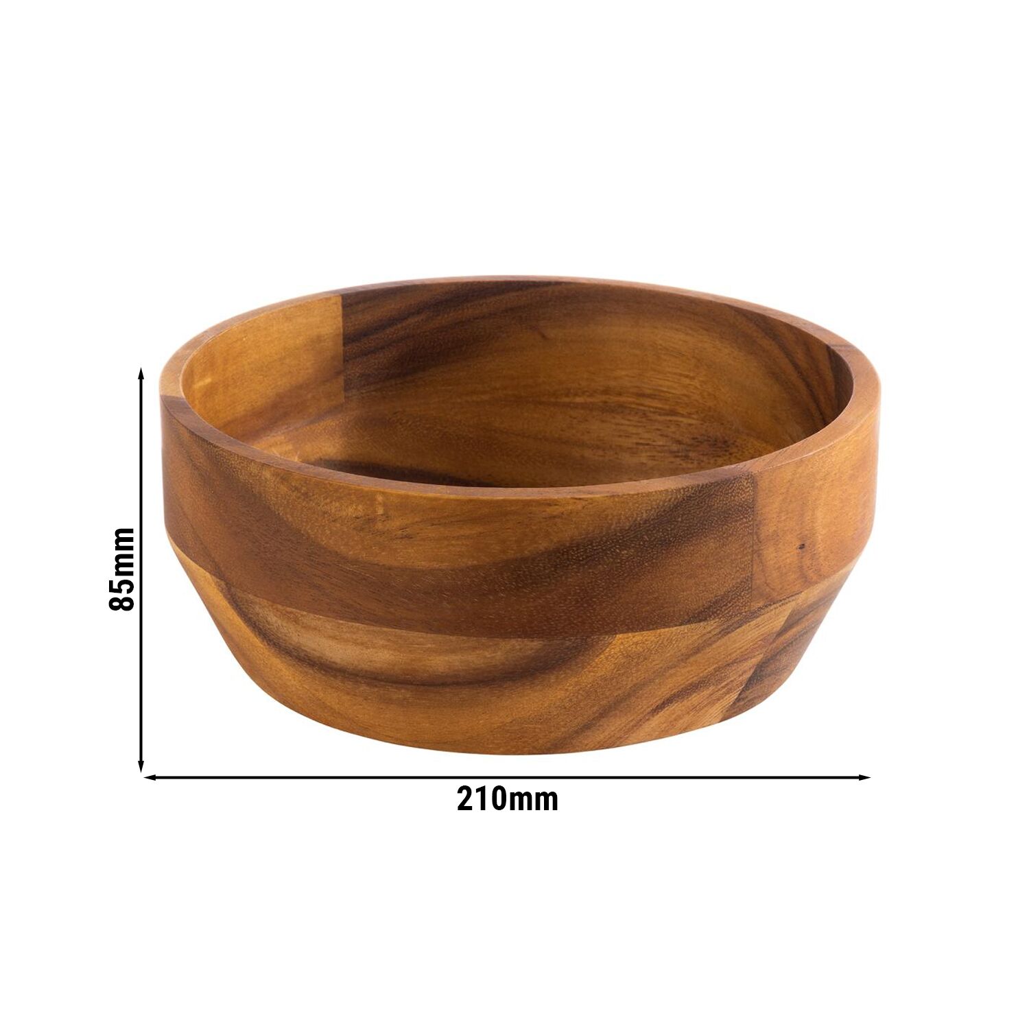 (6 pcs) Coupe - ACACIA - Acajou (bois d’acacia) - 1,8L - carré - 210x210mm - Profondeur : 85mm - Brun