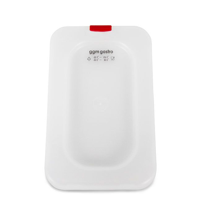 (12 stuks) polypropyleen - GN-deksel GN 1/9 - hoogte: 13mm - 176x162mm - transparant