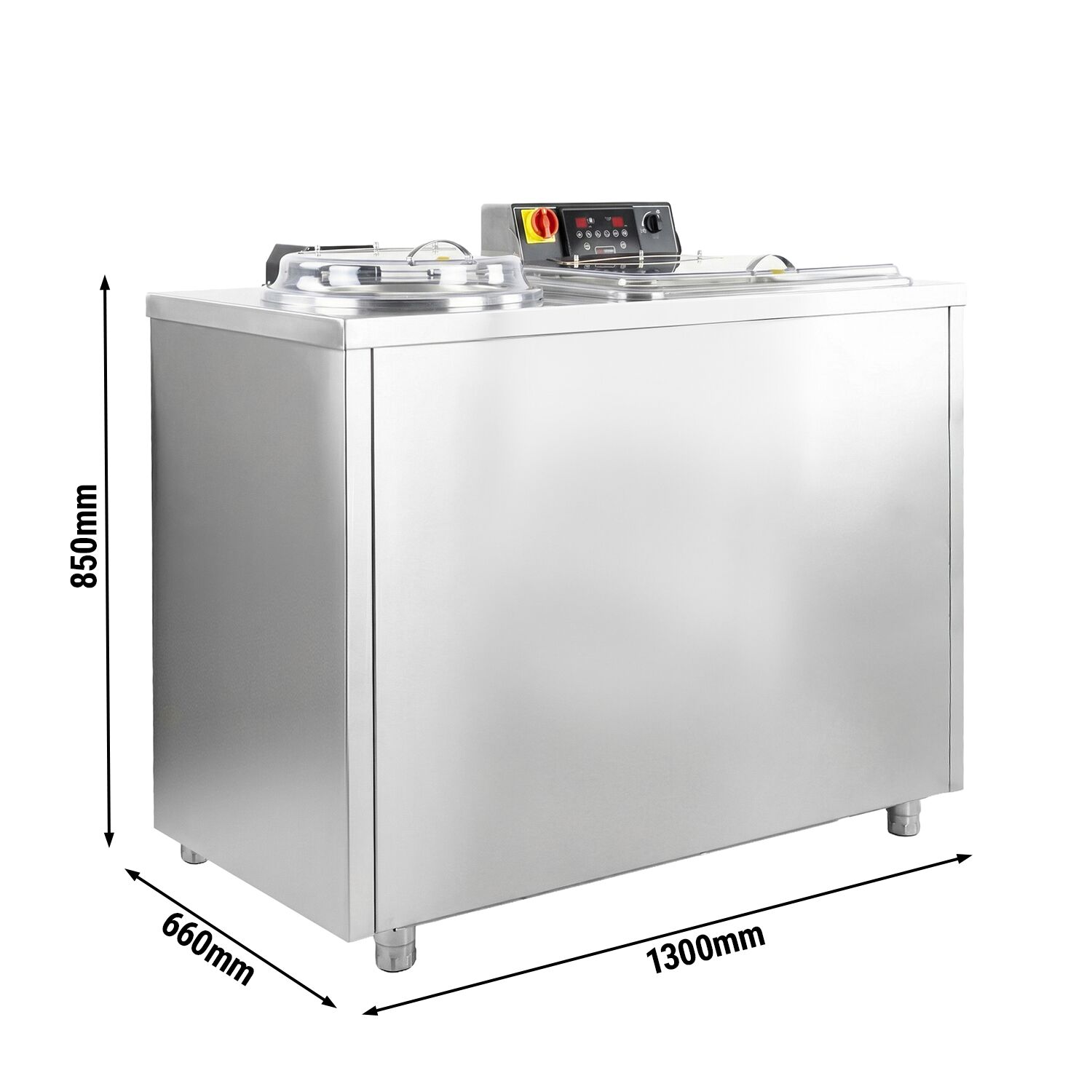 Lave-légumes avec essorage - 157L - 4-20kg/h - 380V - 1.9kW - Acier inoxydable