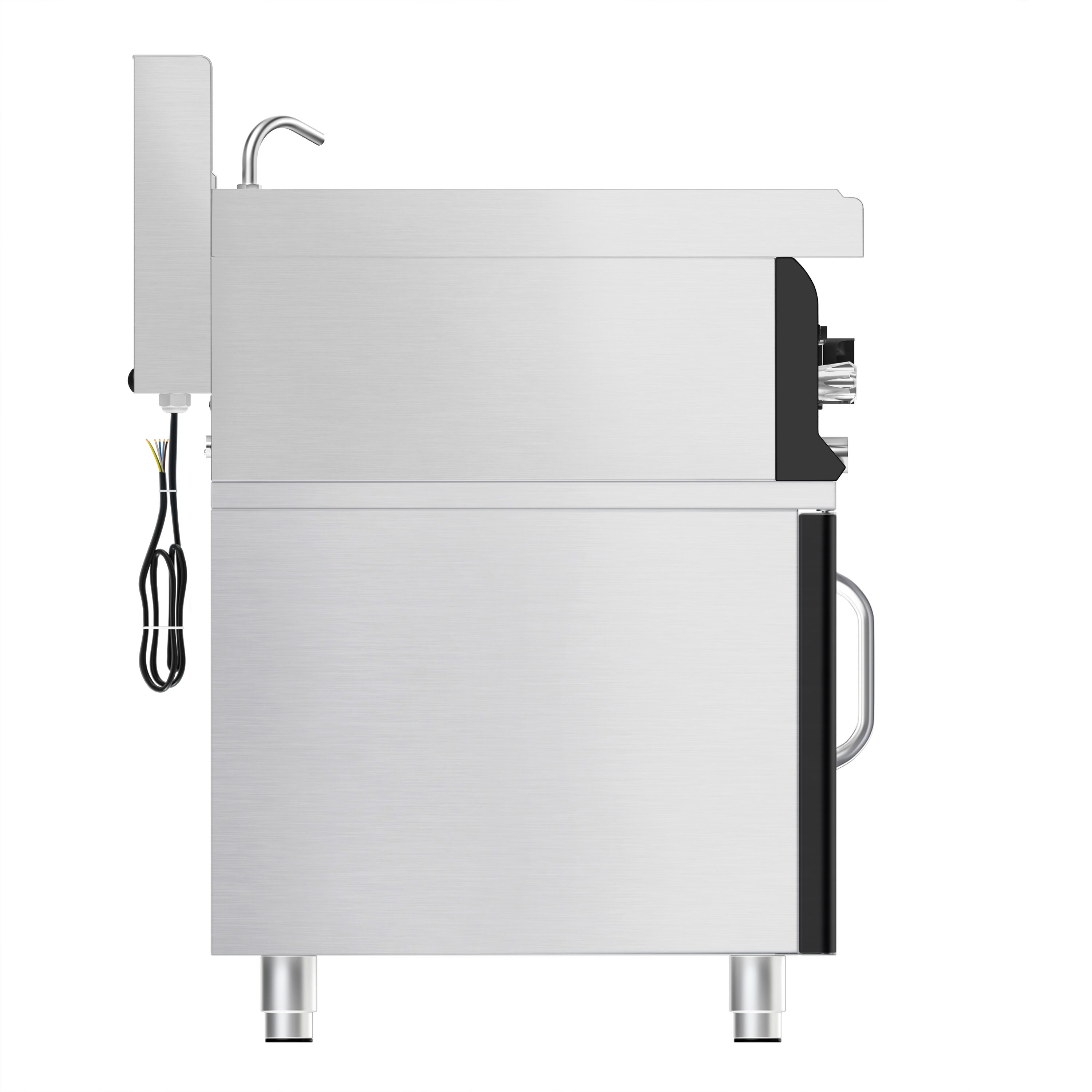 Cuiseur à pâtes électrique avec robinet – 26 L – 6 kW – incl. soubassement avec 1 porte
