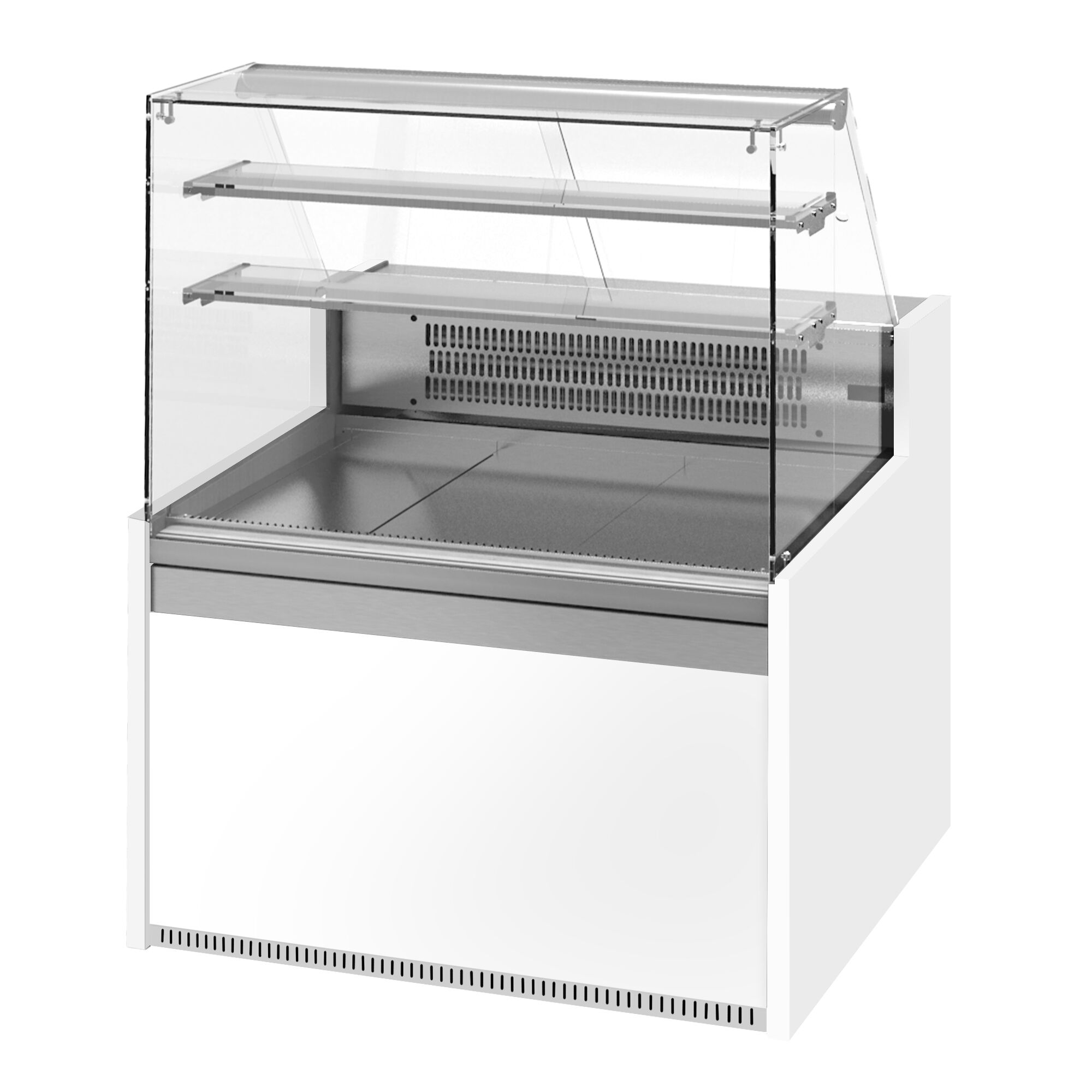 Comptoir vitrine réfrigérée - 998x985mm - +4/+8°C - 1 porte - 2 étagères - Vitre droite