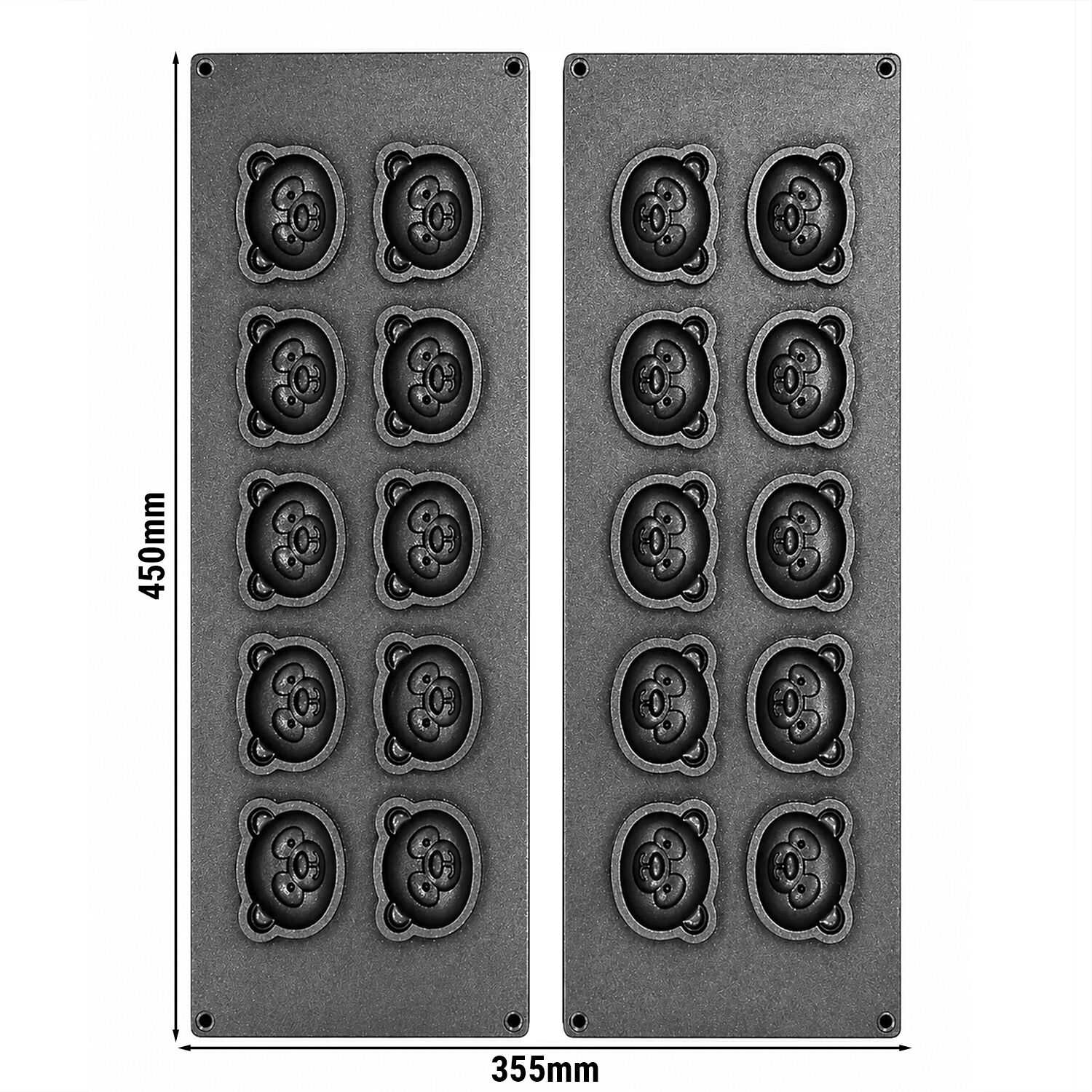 Plaques pour machine à tartelettes TMOPH - Forme : 10x tête d'ours