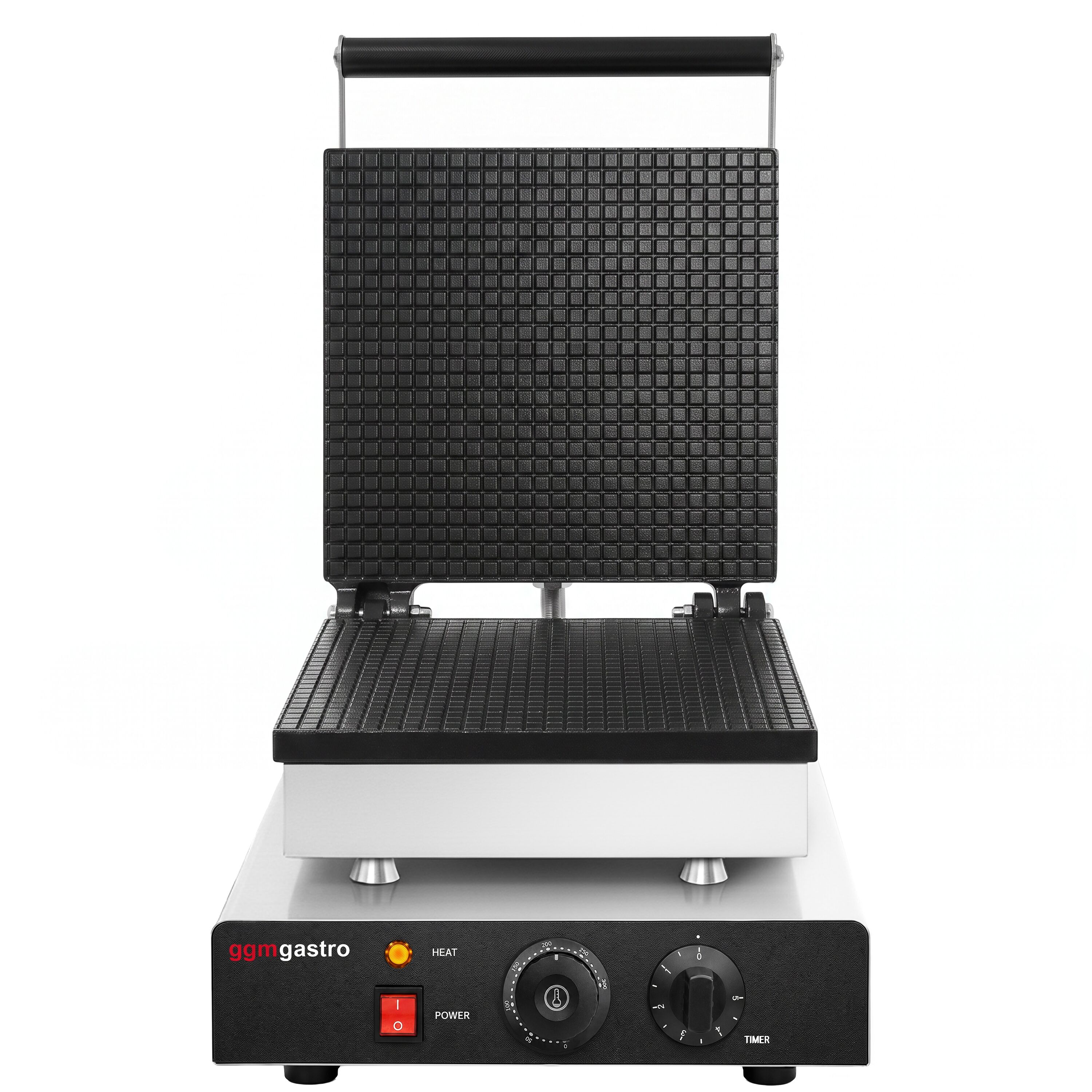 Waffle iron - Single - Manual - 1,75 kW - Shape: Heart - Teflon-coated baking plates