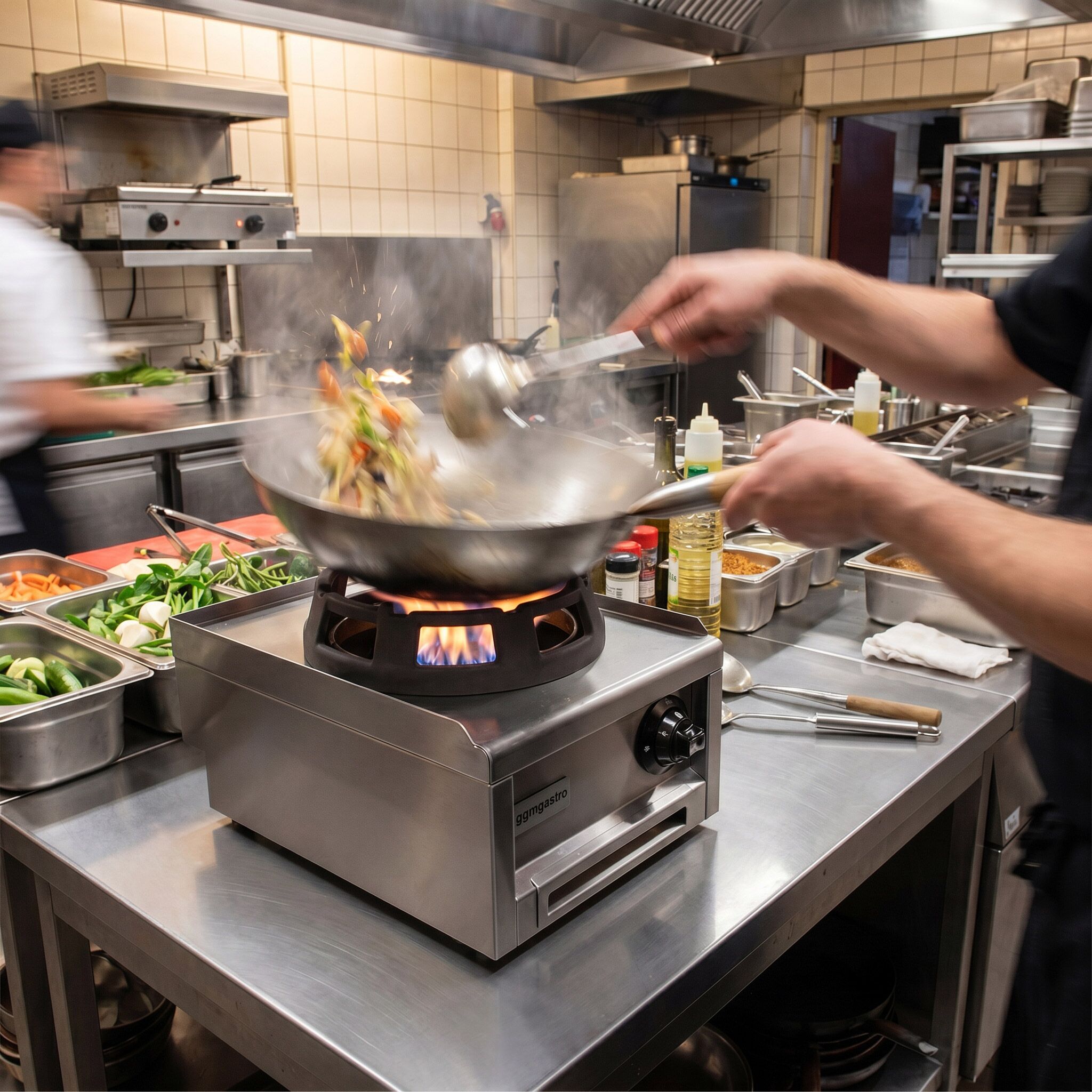 Gas Hob - 12kW - 1 burner - High-Output Burners