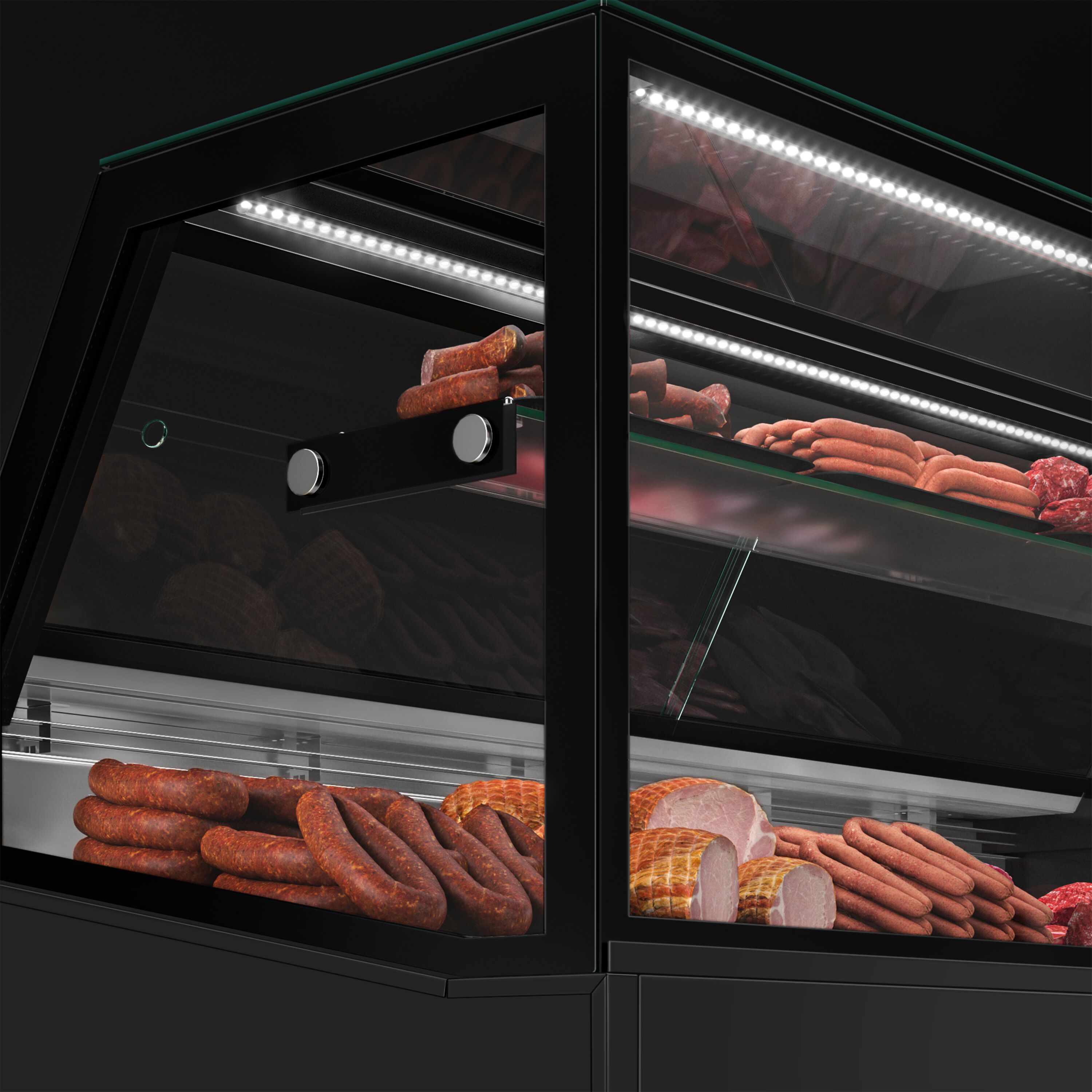 Comptoir réfrigéré - 1330x910mm - +0/+5°C - 169L - double vitrage - 1 étagère