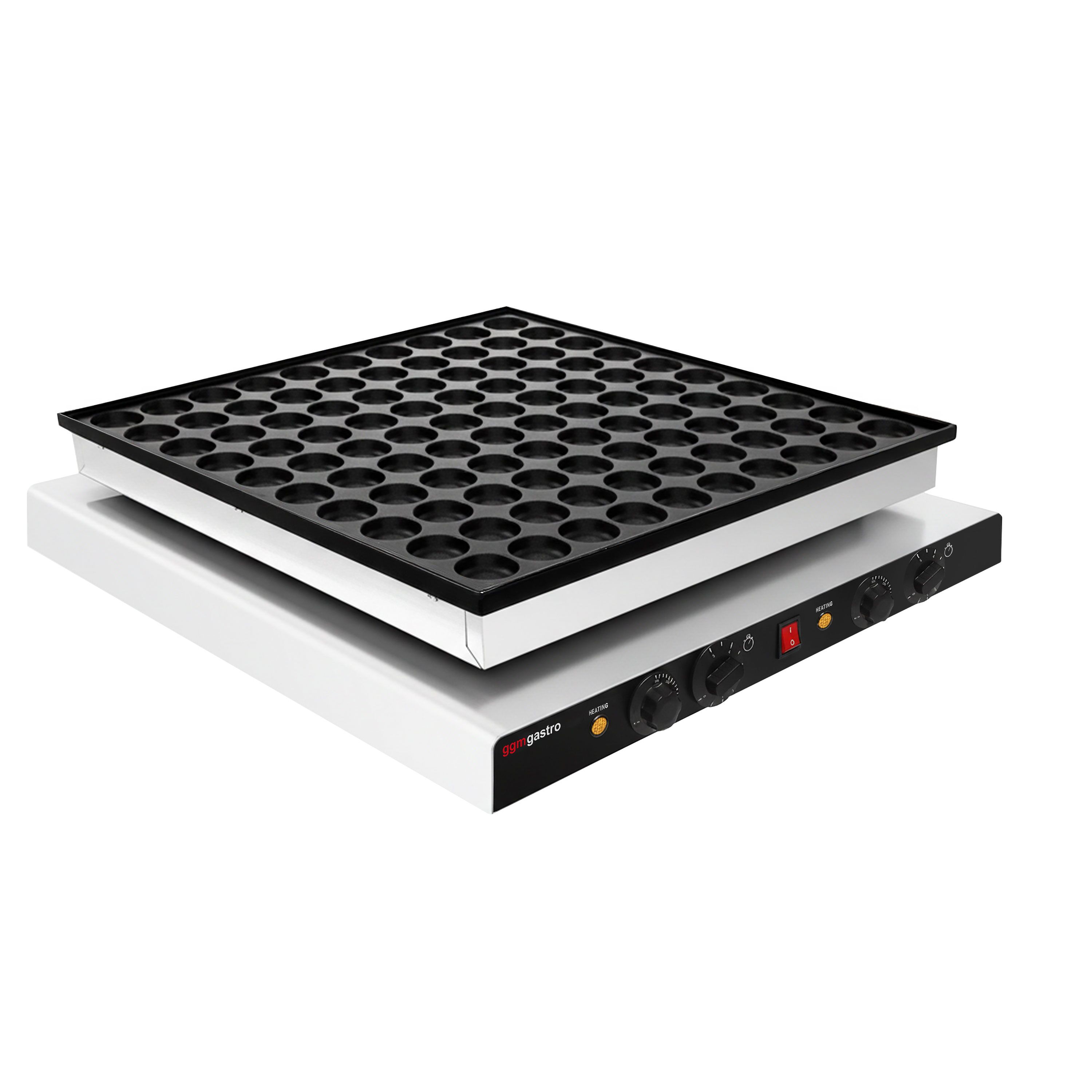 Gaufrier – simple – manuel – 3 kW – Forme : poffertjes – pour 100 pièces
