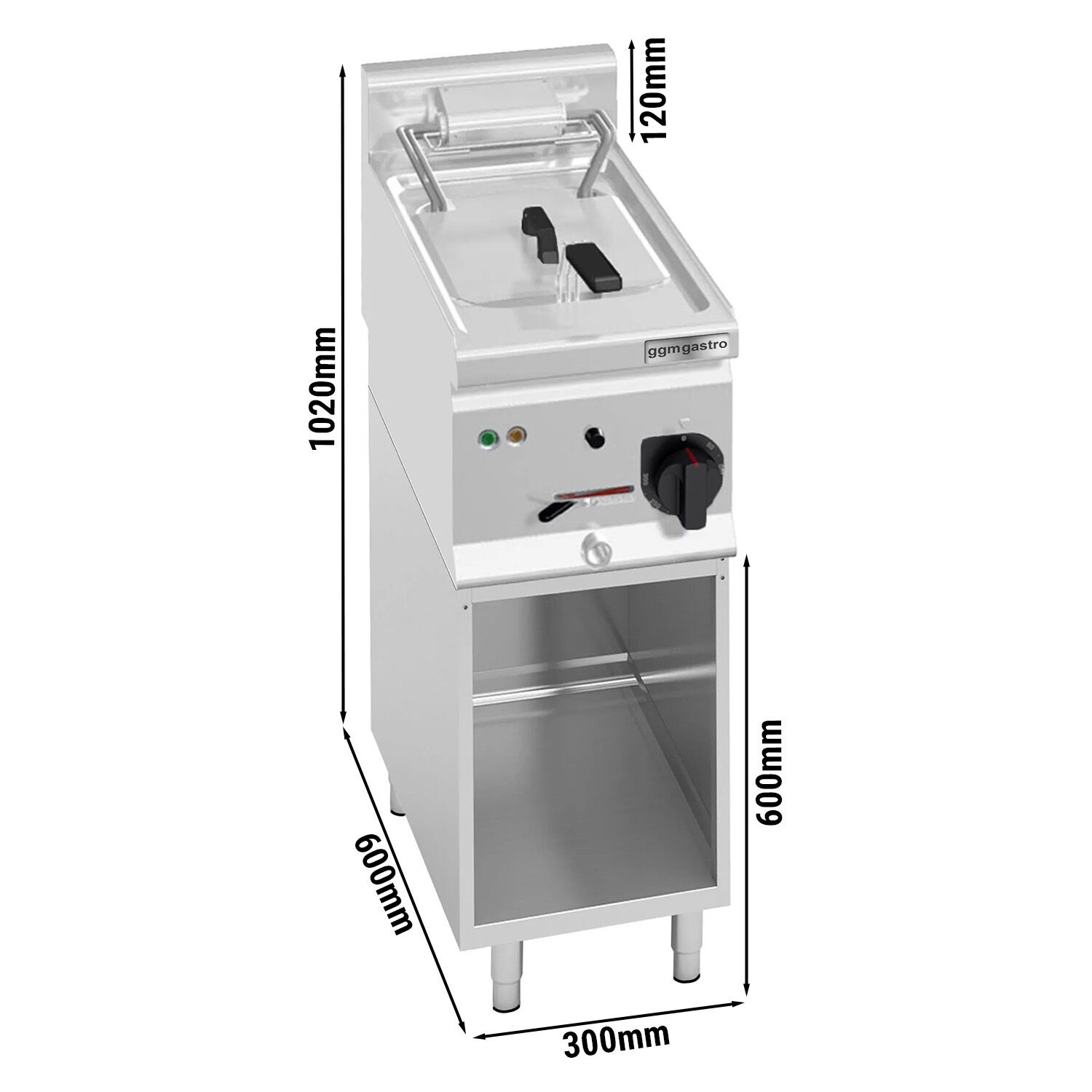 Friteuse électrique – 10 litres – 9 kW – avec soubassement