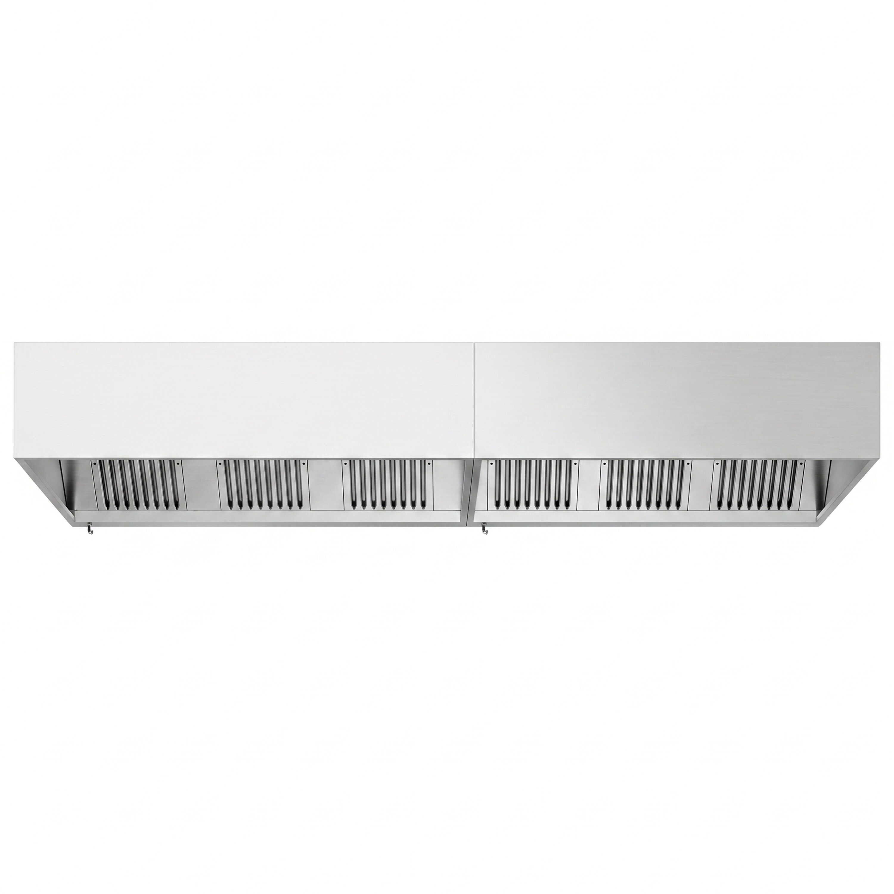Hotte à adosser professionnelle - 3400mm - sans moteur - avec filtres et éclairage