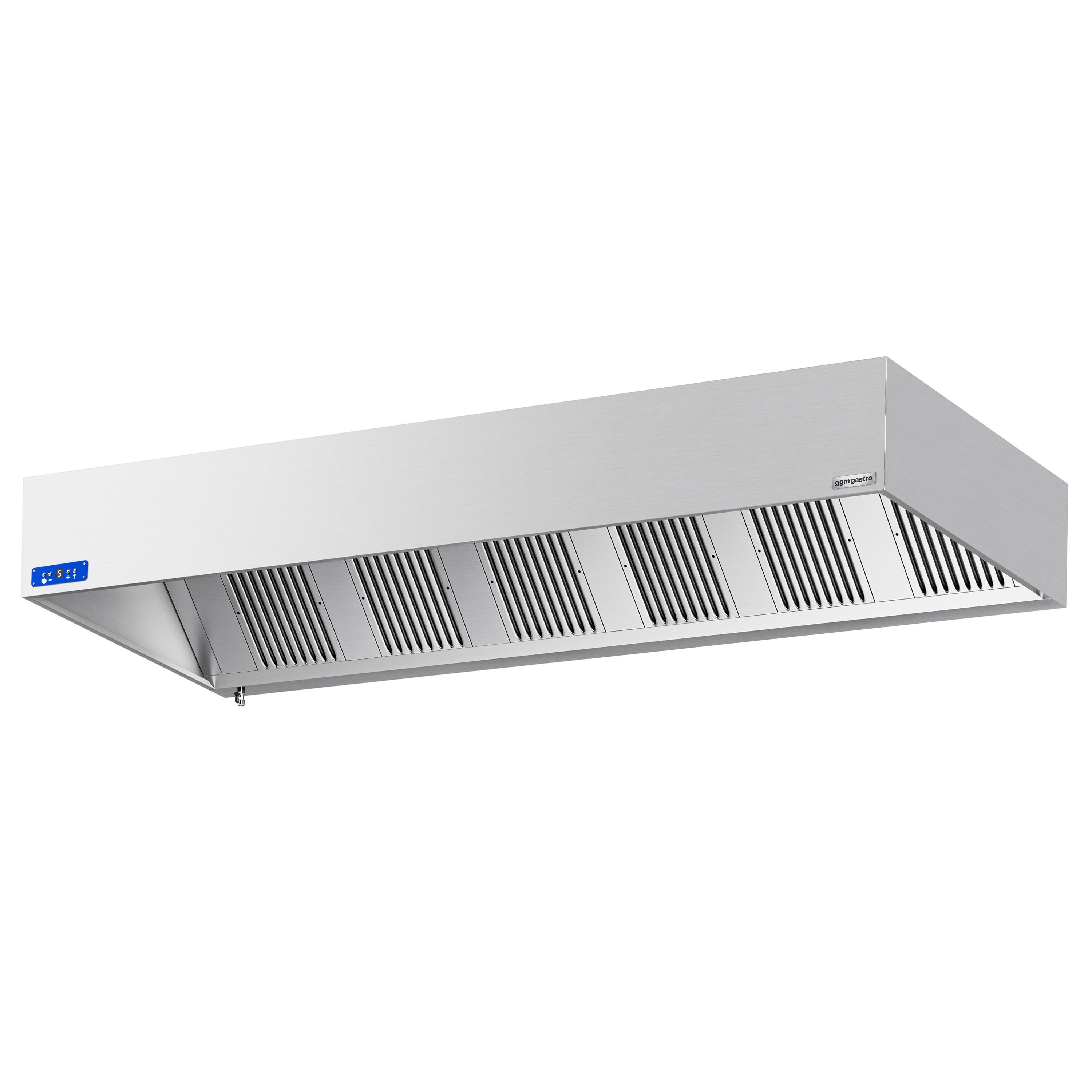Commercial Wall-Mounted Extractor Hood  with Motor – 3000mm – with Speed Controller, Baffle Filters & Lighting