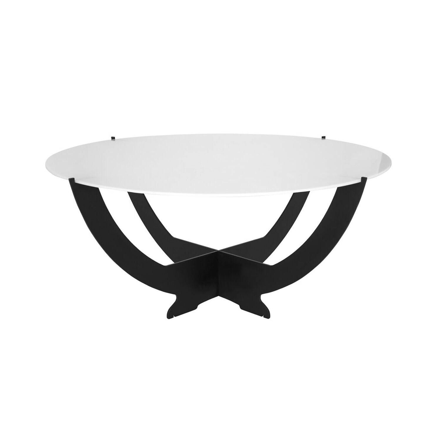 Bufféställning BLACK LINE - svart - rund - Ø 497 mm - Höjd: 230 mm