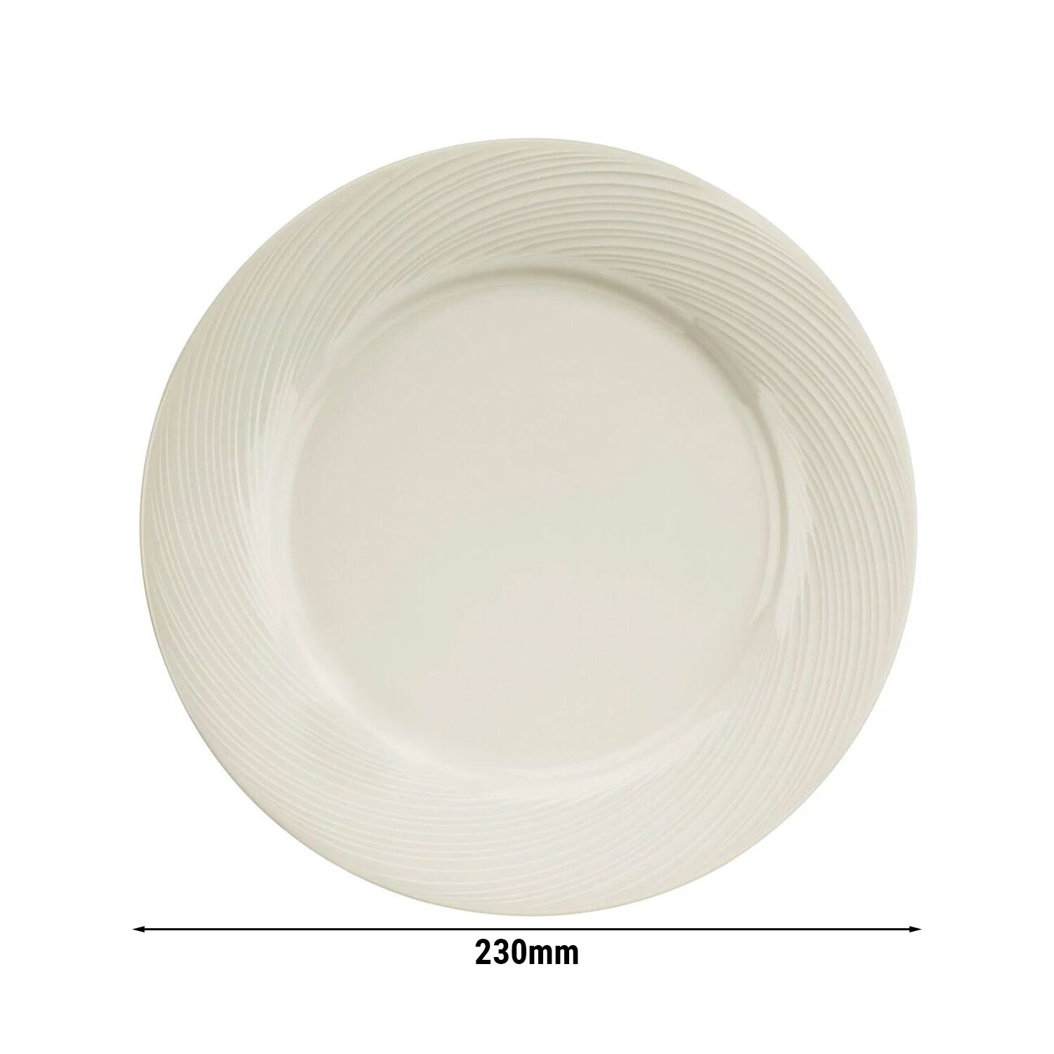 (12 pièces) SEMPRE - Assiette - Plate - Ø 230 mm - Crème