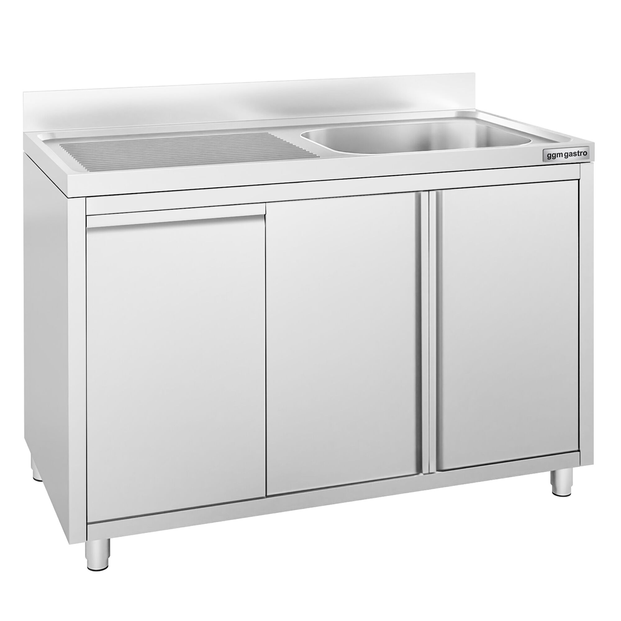 Spülschrank PREMIUM - 1200x600mm - mit Abfallbehälter & 1 Becken rechts