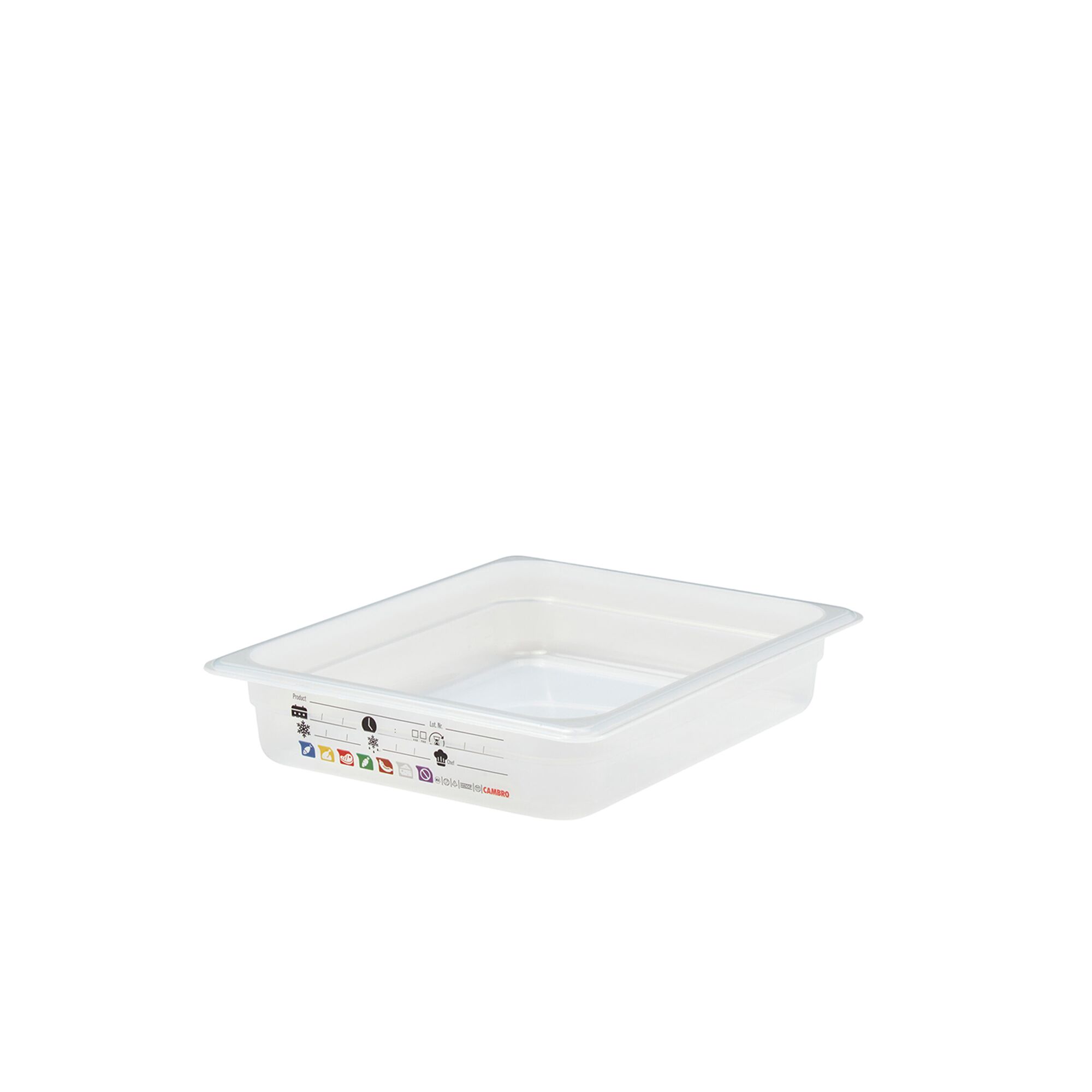 (6 pièces) CAMBRO | SafeTrak - Récipients en polypropylène GN 1/2 - laiteux - Hauteur : 65mm