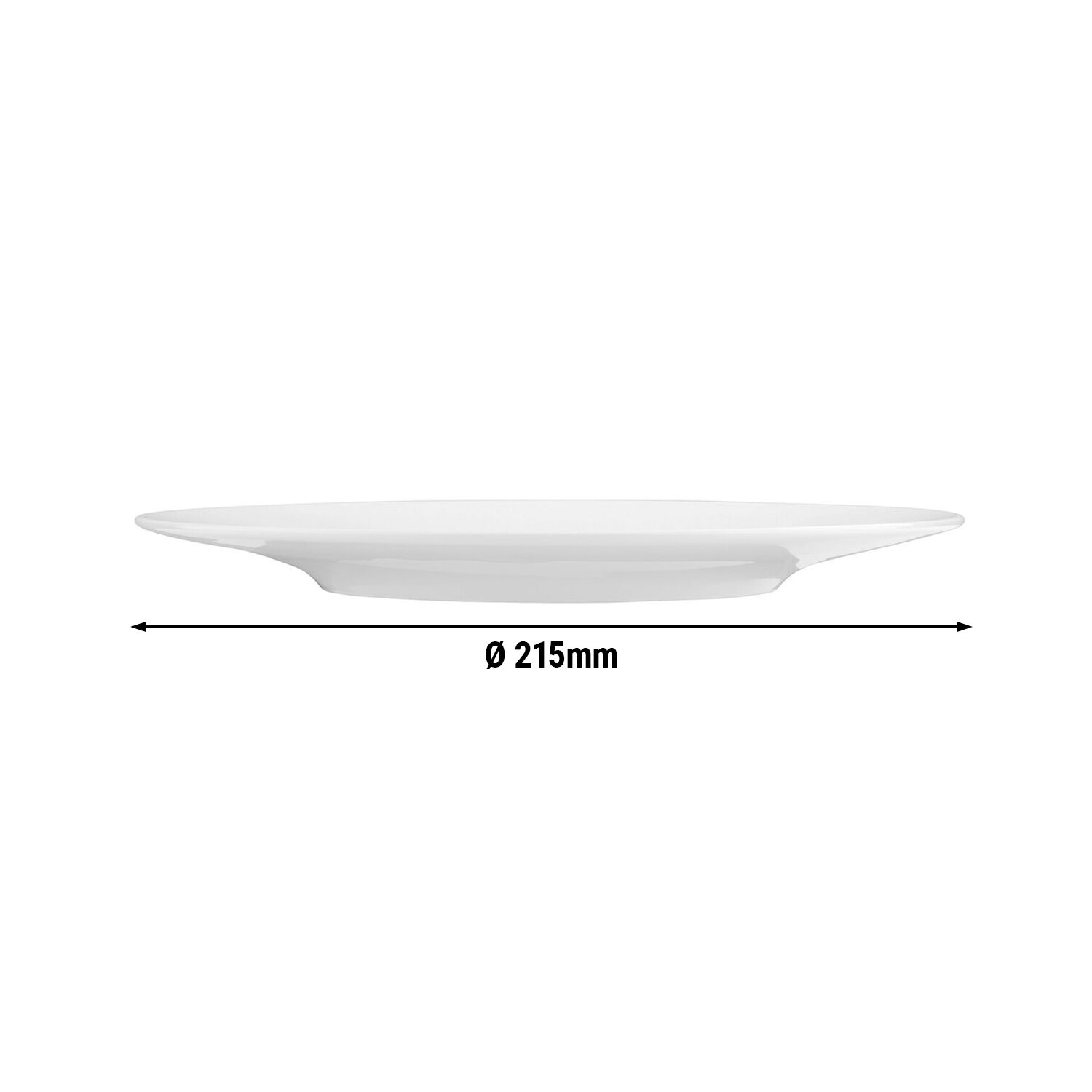 SELTMANN WEIDEN | Flat Porcelain Plate Ø 215 mm Coup Fine Dining – White