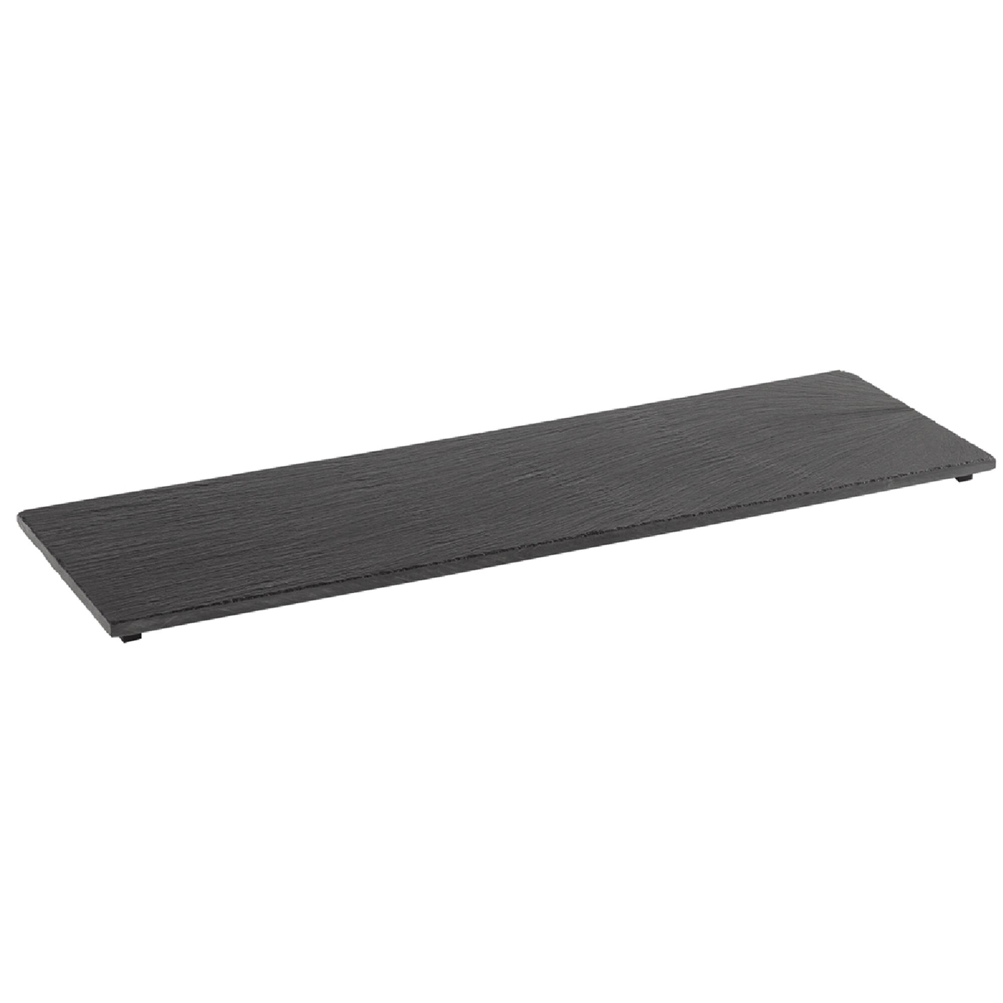 (6 pcs) Plateau en ardoise naturelle - Ardoise naturelle - GN 2/4 - VALO - Lot de 6 - 530x162mm - patins antidérapants inclus