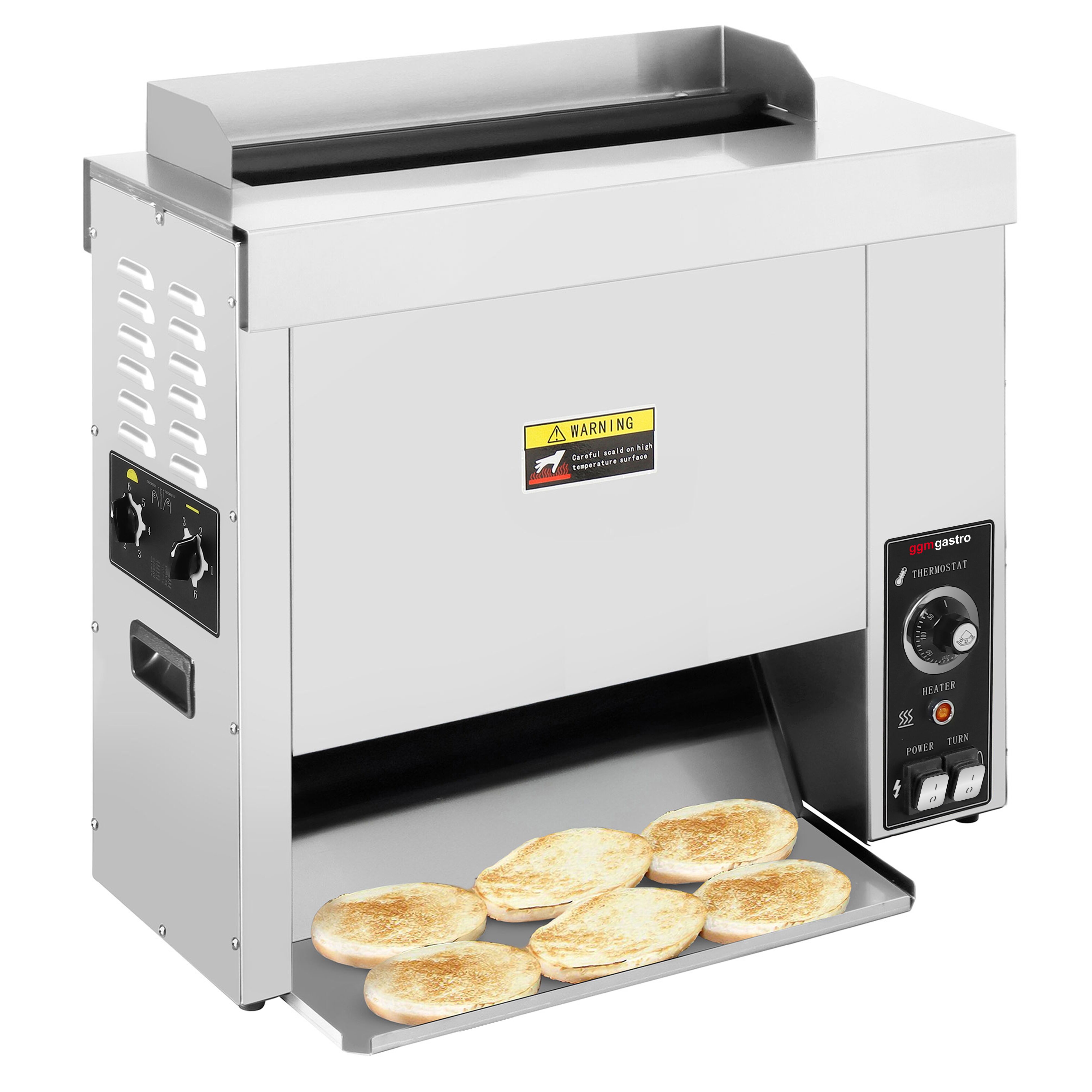 Toaster vertical - Manuel - 2,7 kW - pour pains à burger & hot-dog