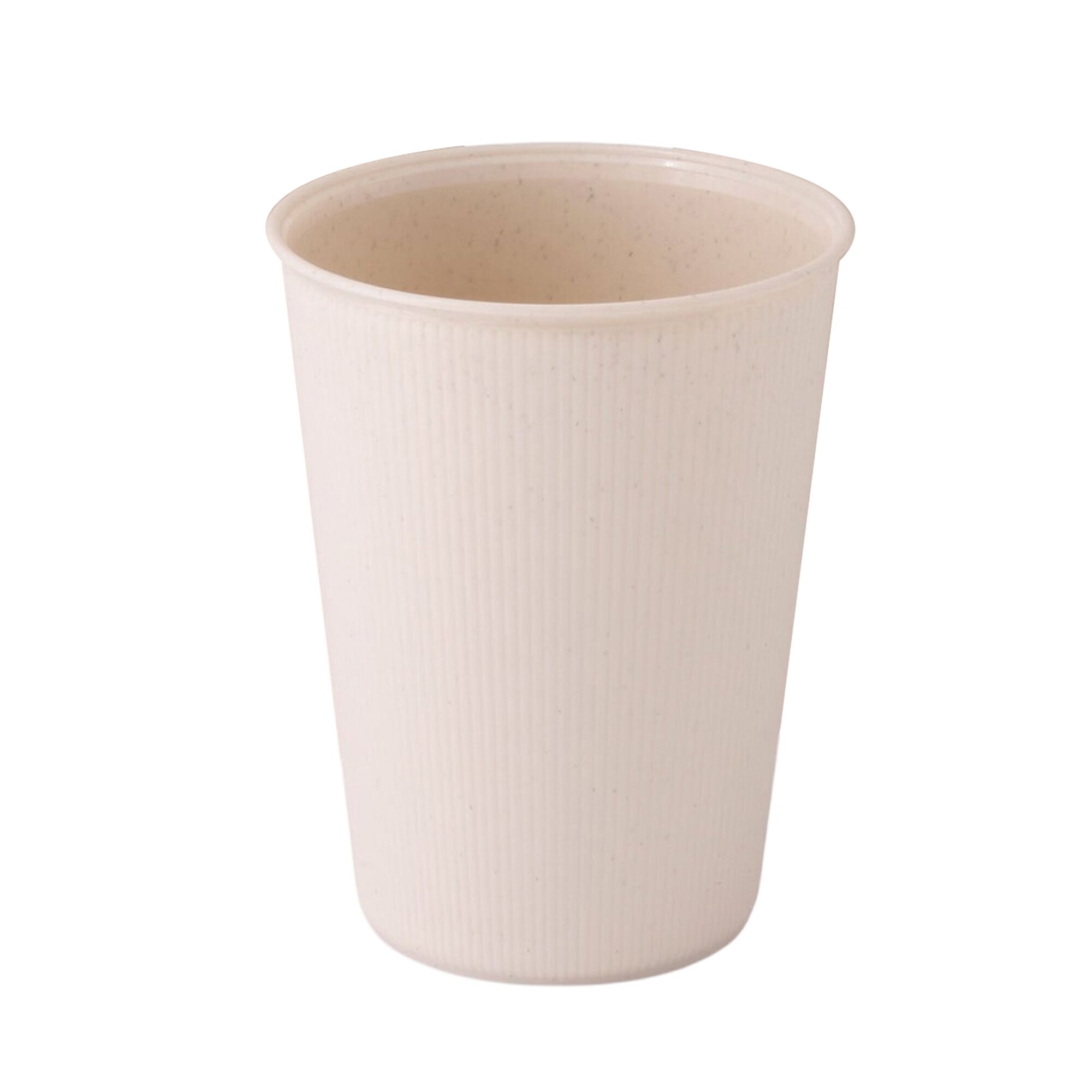 (60 pcs) Gobelet réutilisable strié - 400ml - Ø 90mm - Blanc crème