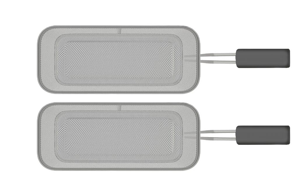 2x 1/2 Panier à pâtes - 2x100x477,3x242,5mm - Inox AISI 304 - compatible avec ENB363P - avec coins arrondis - Série 600 Serie