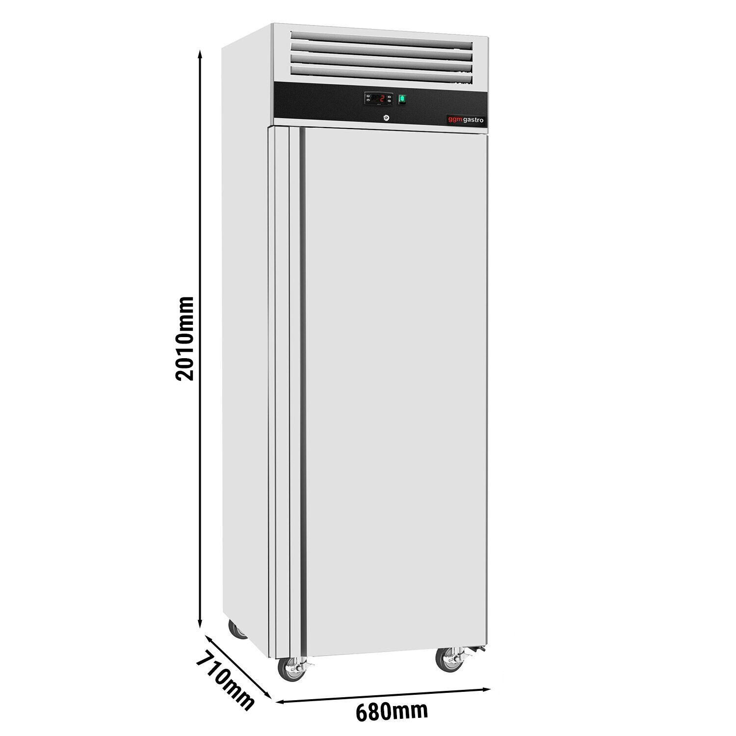 Armoire réfrigérée positive en acier inoxydable ECO – 400 litres – avec 1 porte