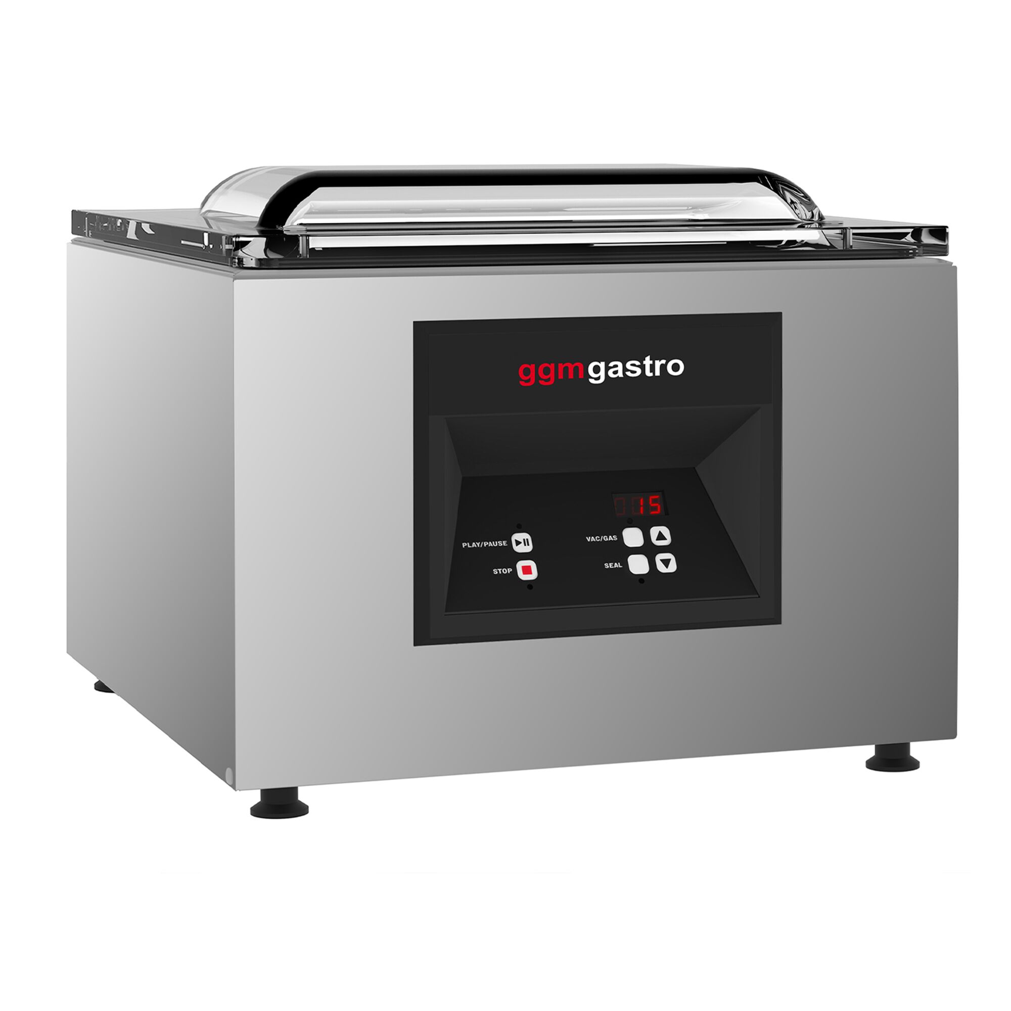 Machine sous vide à cloche – 20 m³/h – 1,2 kW – digitale – avec injection de gaz