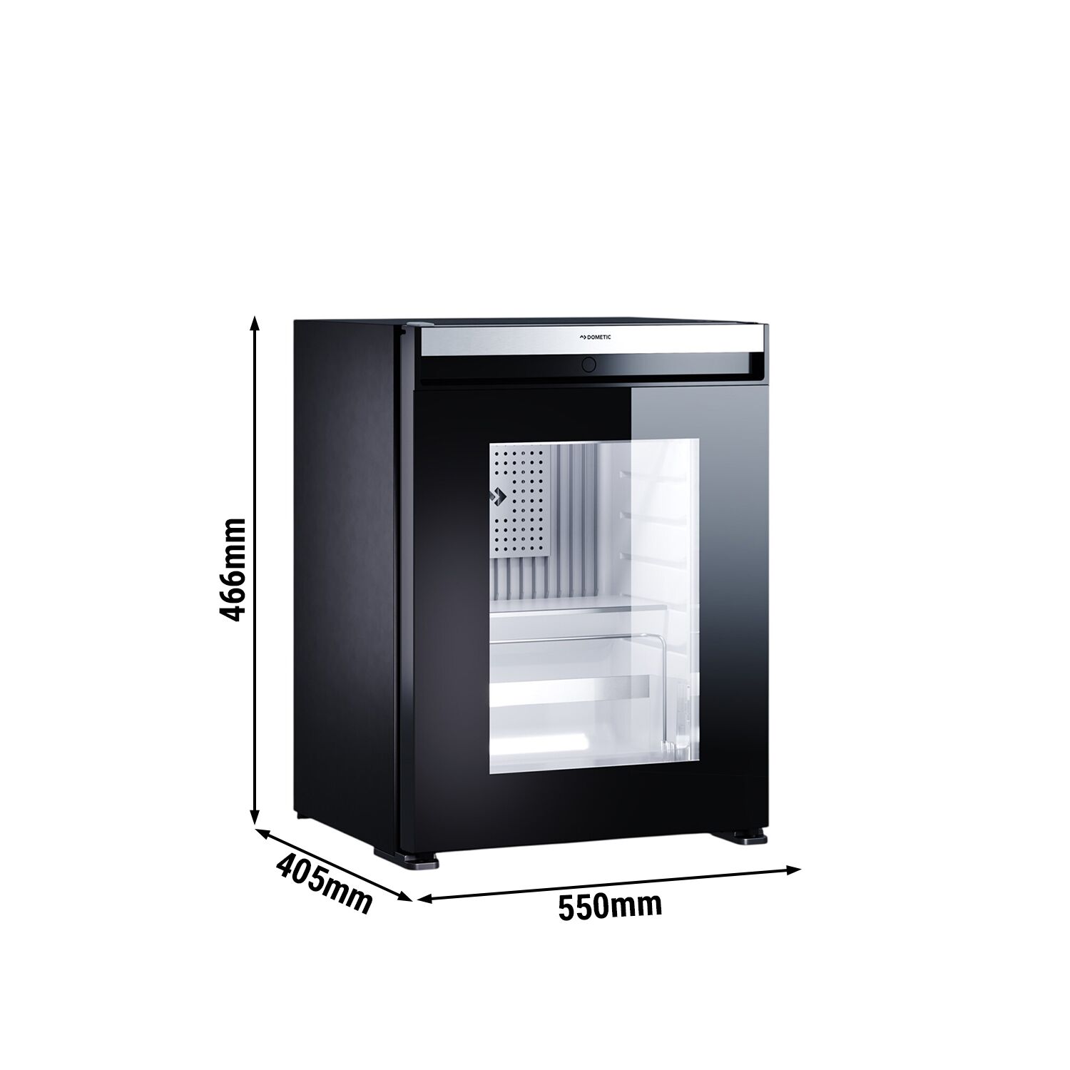 DOMETIC | Minibar-kylskåp – EVOLUTION A40G – 405 mm – 40 liter – med 1 glasdörr och dörrhängsel till vänster