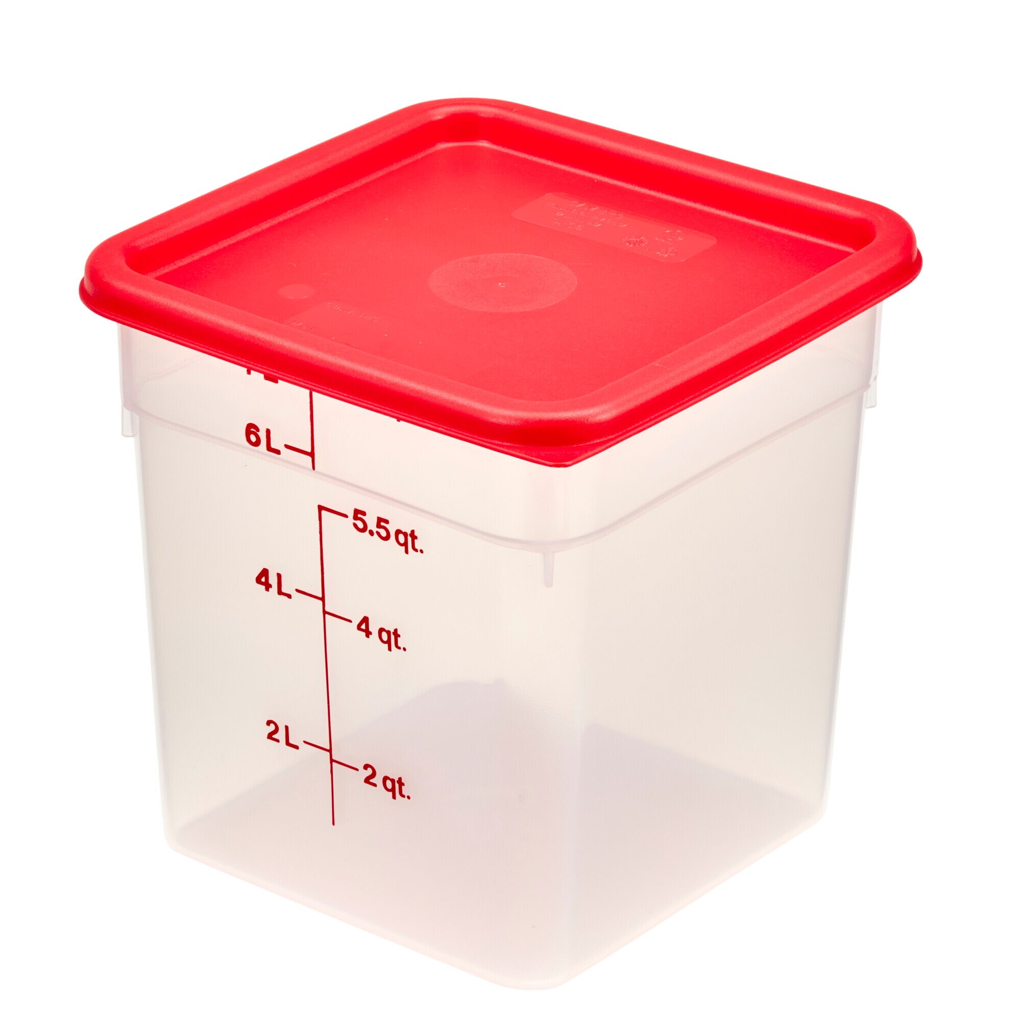 (6 pièces) CAMBRO | CAMSQUARES® – Récipient – 7,6 litres – transparent