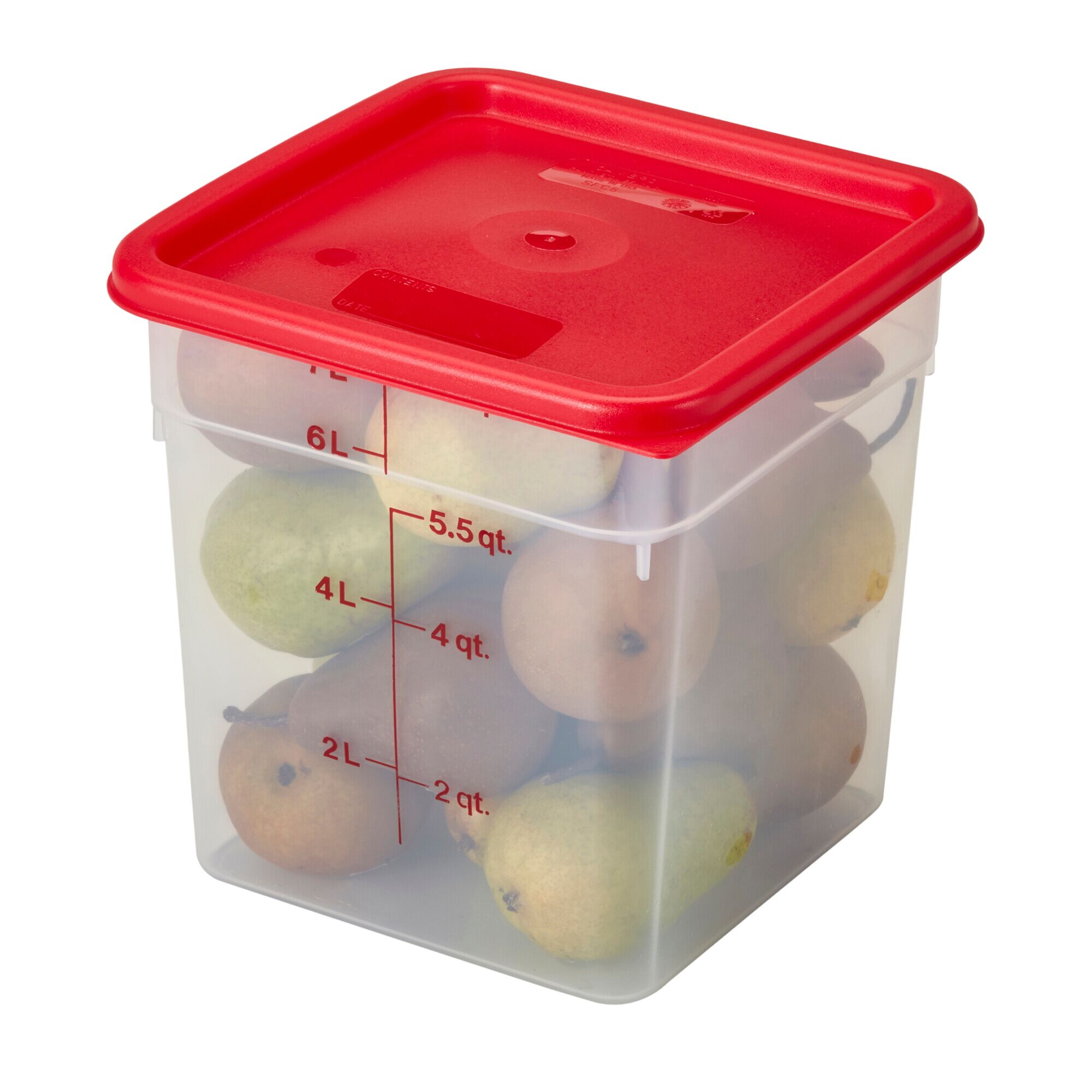 (6 pièces) CAMBRO | CAMSQUARES® – Récipient – 7,6 litres – transparent