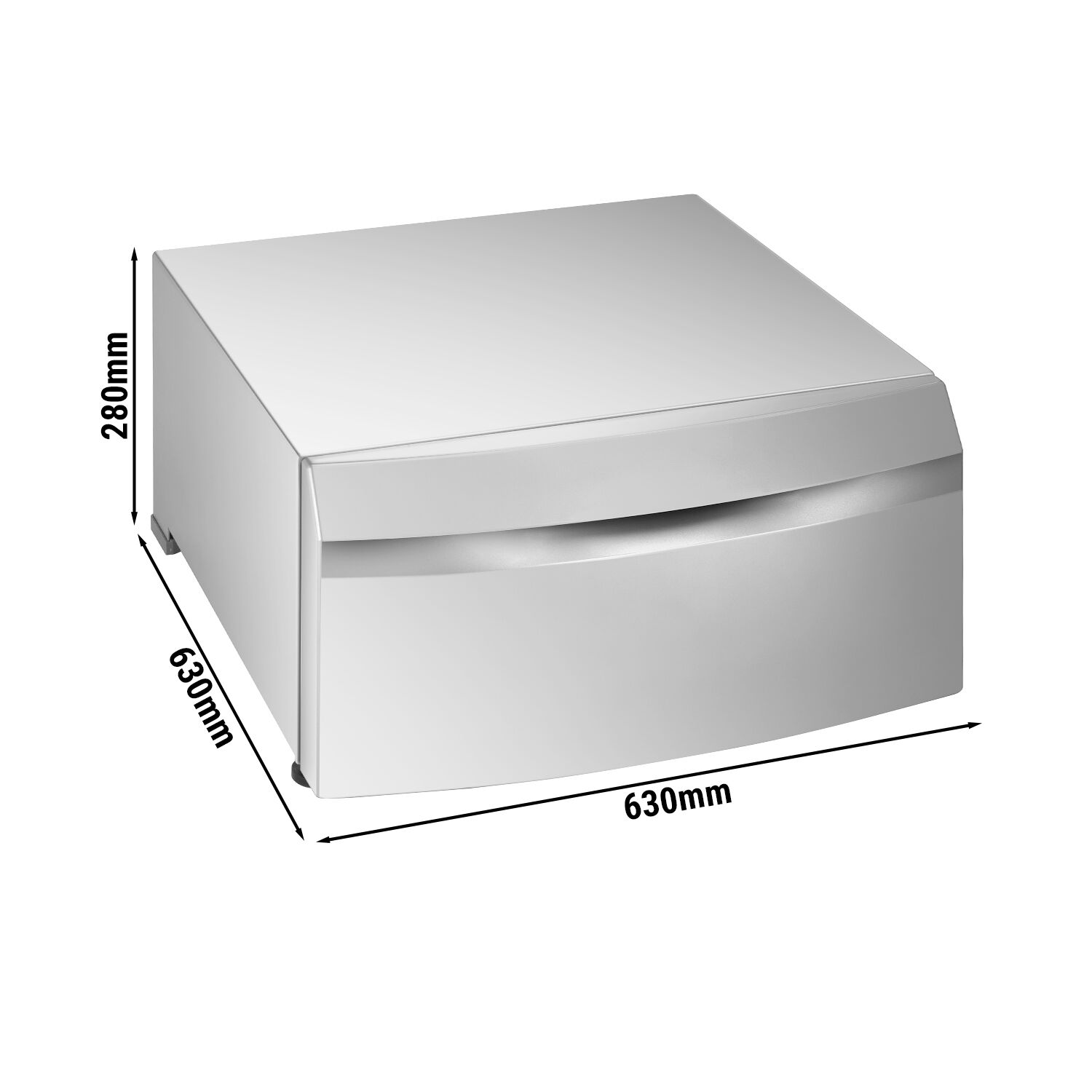ELECTROLUX | Washer Dryer Pedestal with Drawer – myPRO/myPROzip - Stainless Steel - 630x630x280 mm