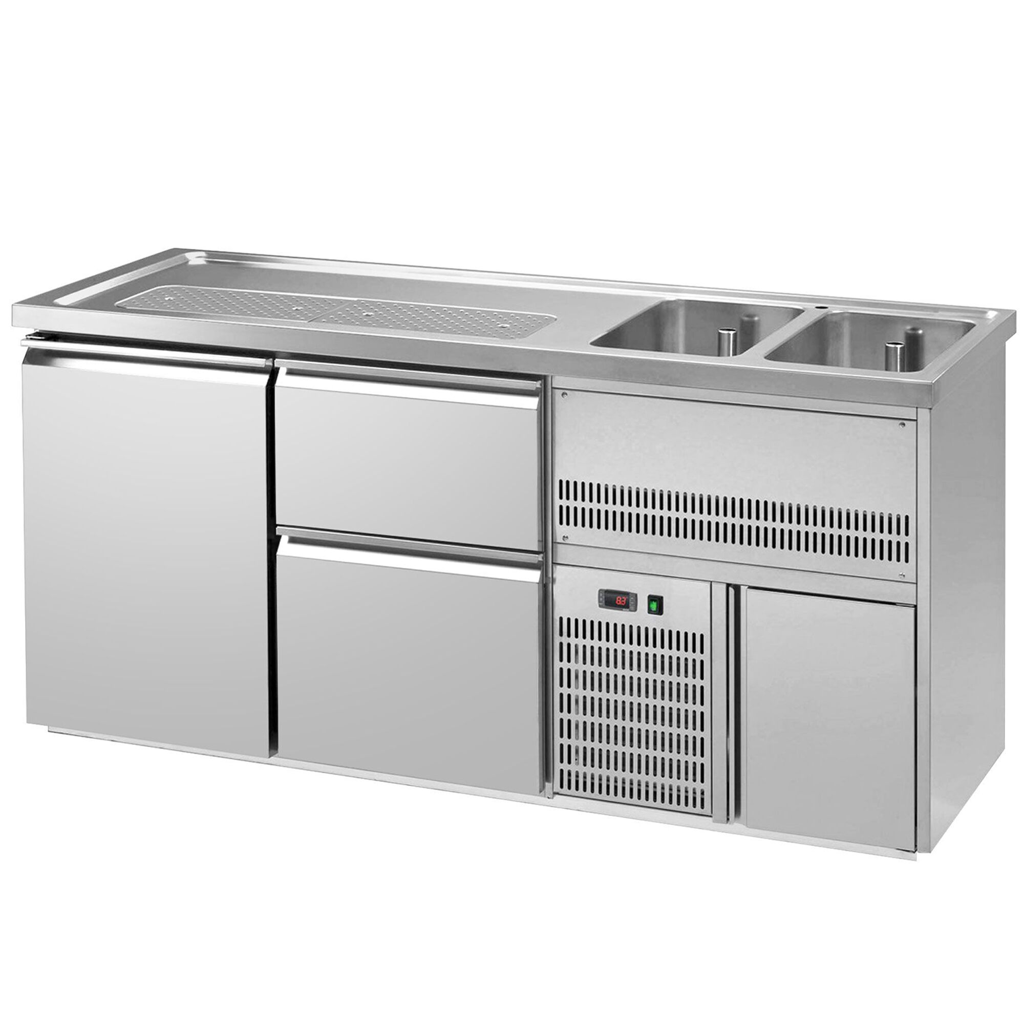 Biertheke Premium PLUS - 1950x700mm - 1 Tür & 2 Schubladen