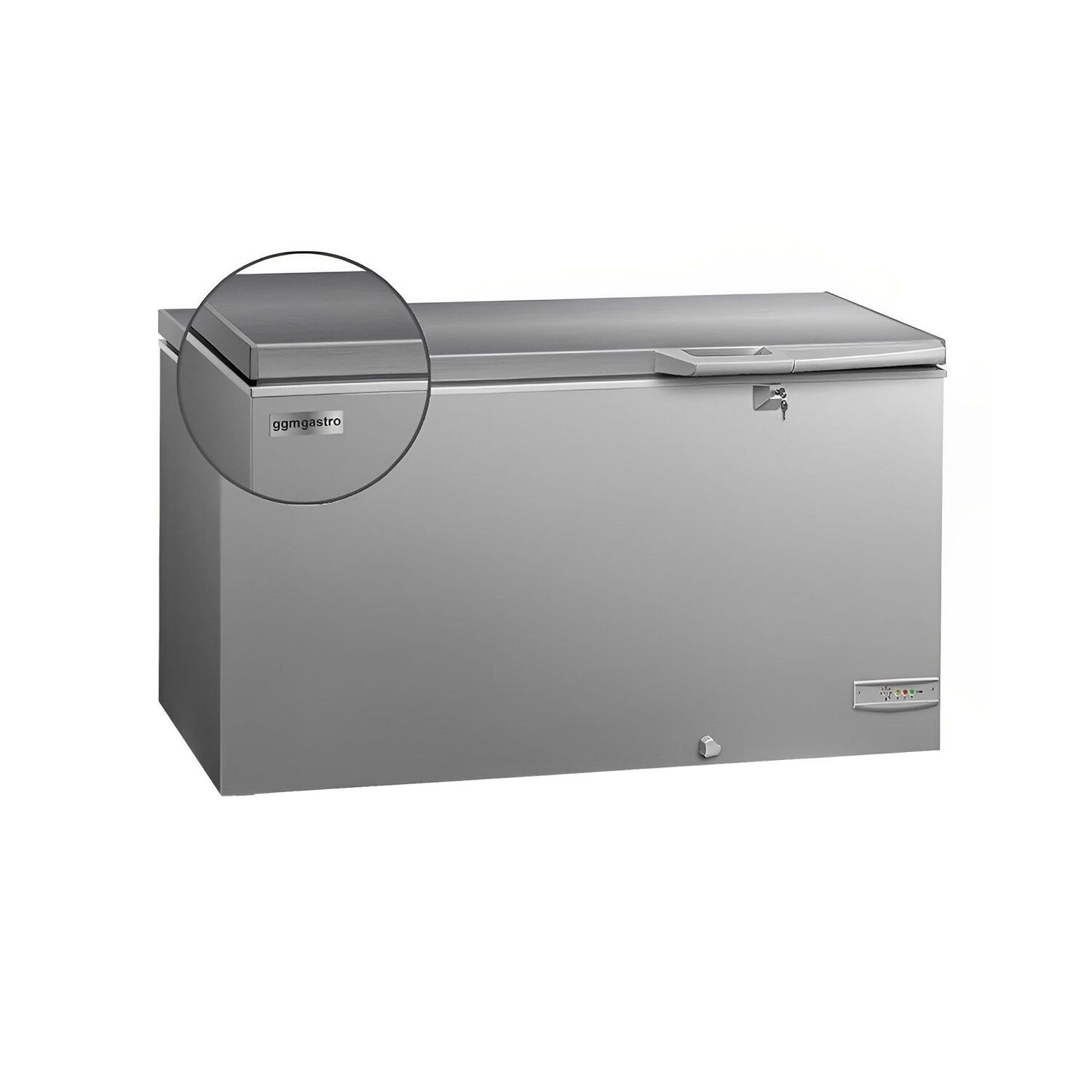 Congélateur coffre - 1500 mm - 388 litres - couvercle en inox - incl. cloison de séparation