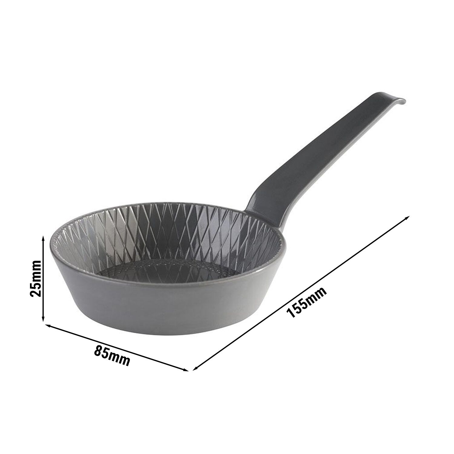 (48 pcs) Dipping Pot - MINI - Melamine - 70ml - 85x155mm - Grey