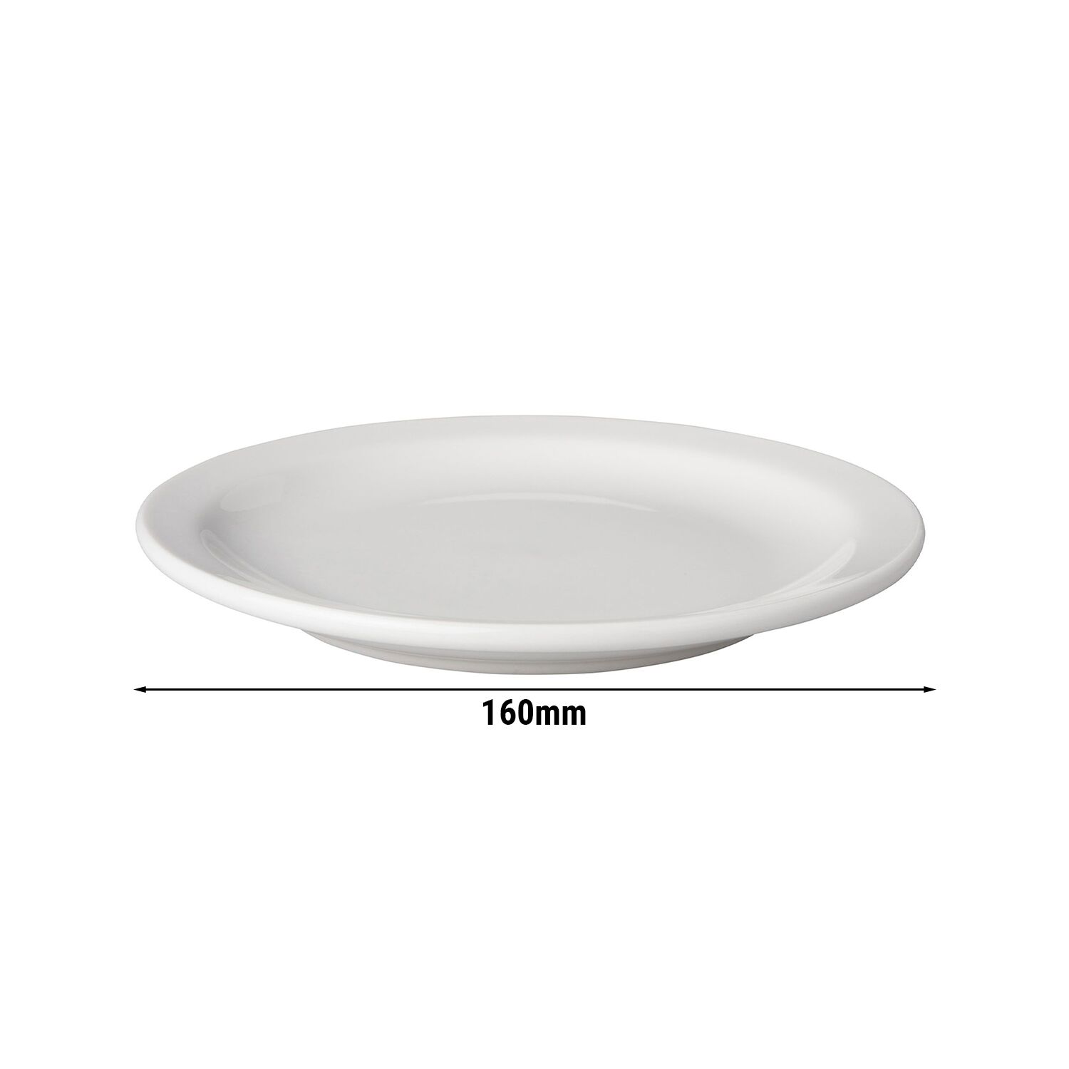 (6 Pièces) BUDGETLINE - Assiette - Plate Mammoet - Ø 160 mm - Blanc