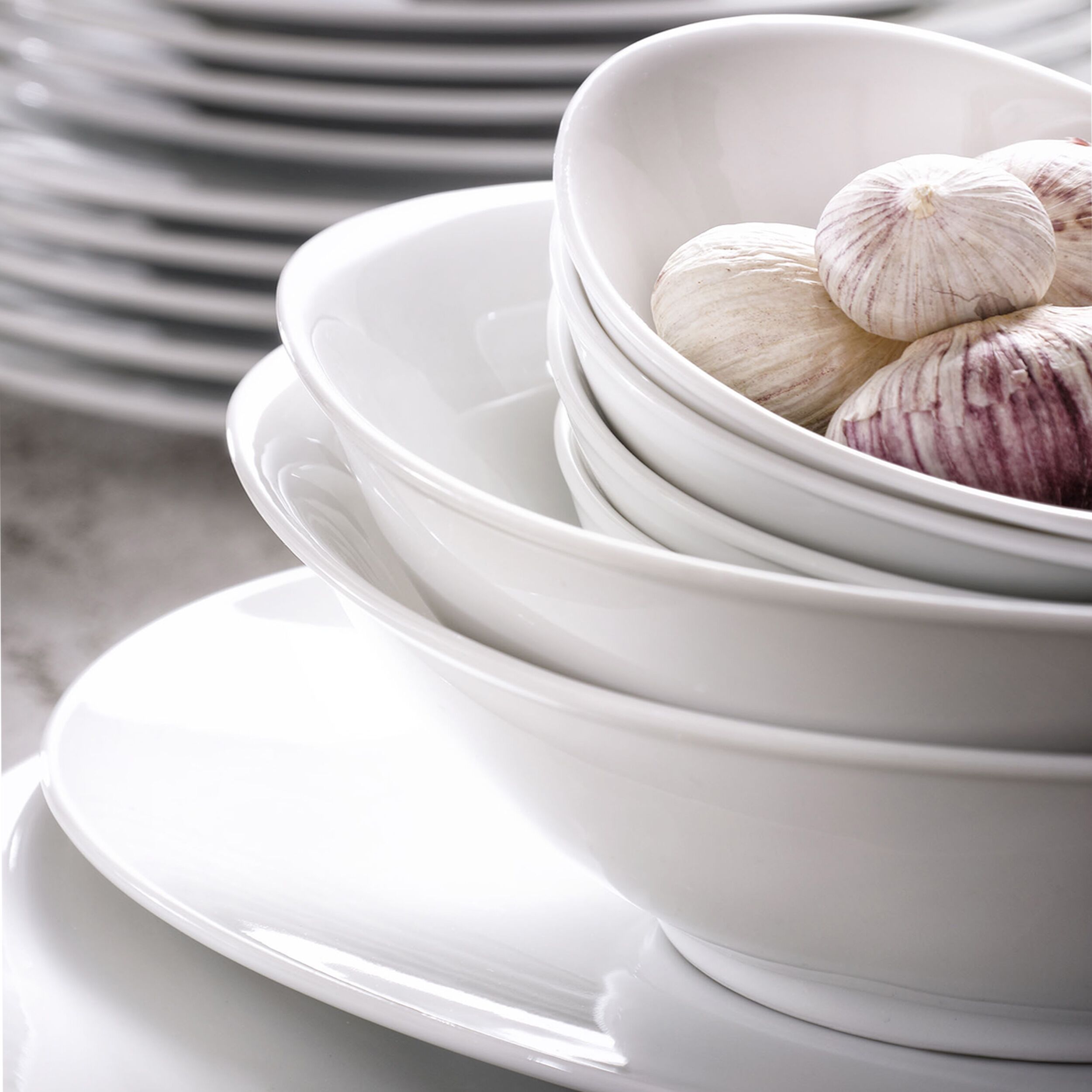 (6 pcs) Coupe - WHITE DELIGHT - Porcelaine - 160x105mm - 200ml - Blanc