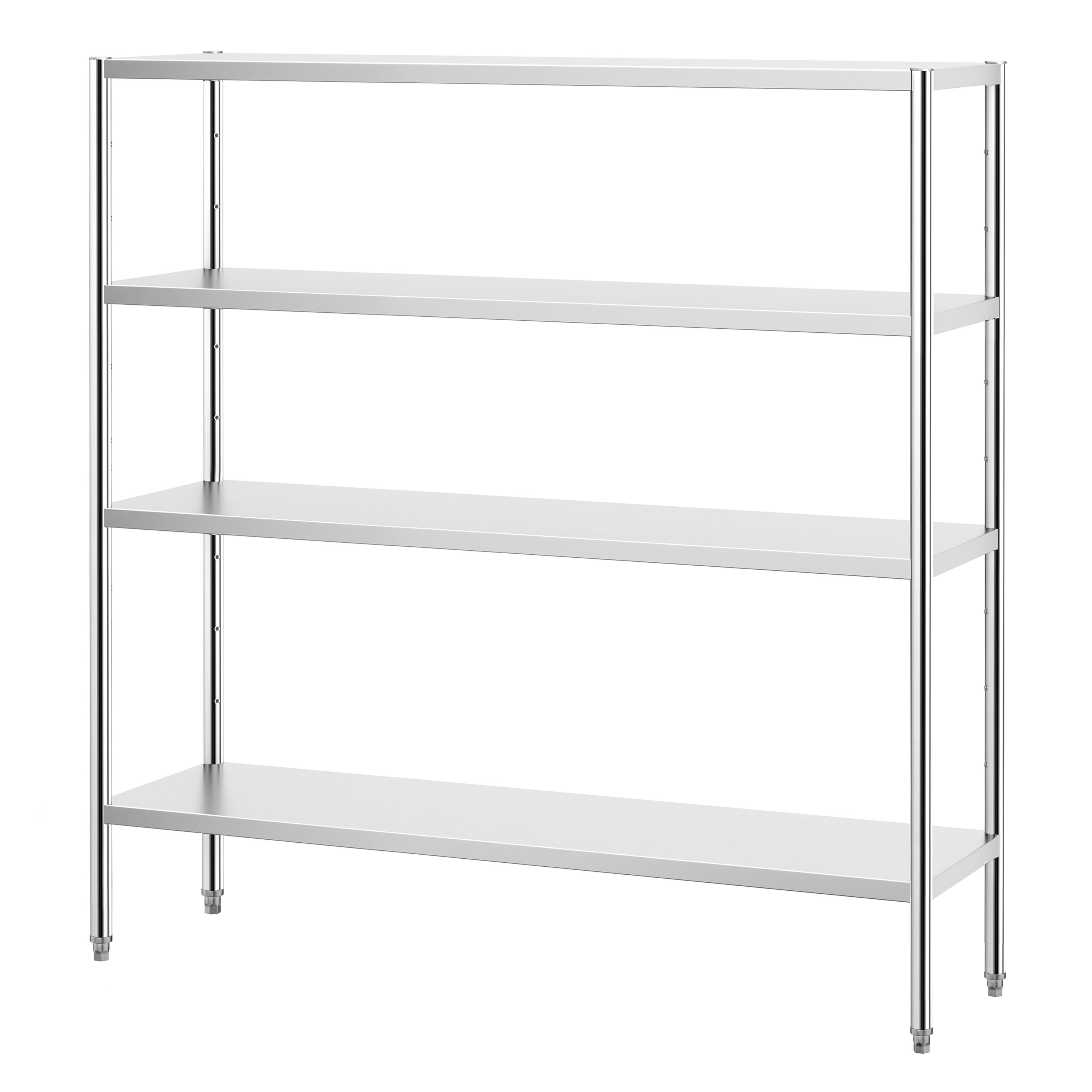 Étagère en inox PREMIUM - 1800 x 490 mm - avec 4 étagères (réglables)