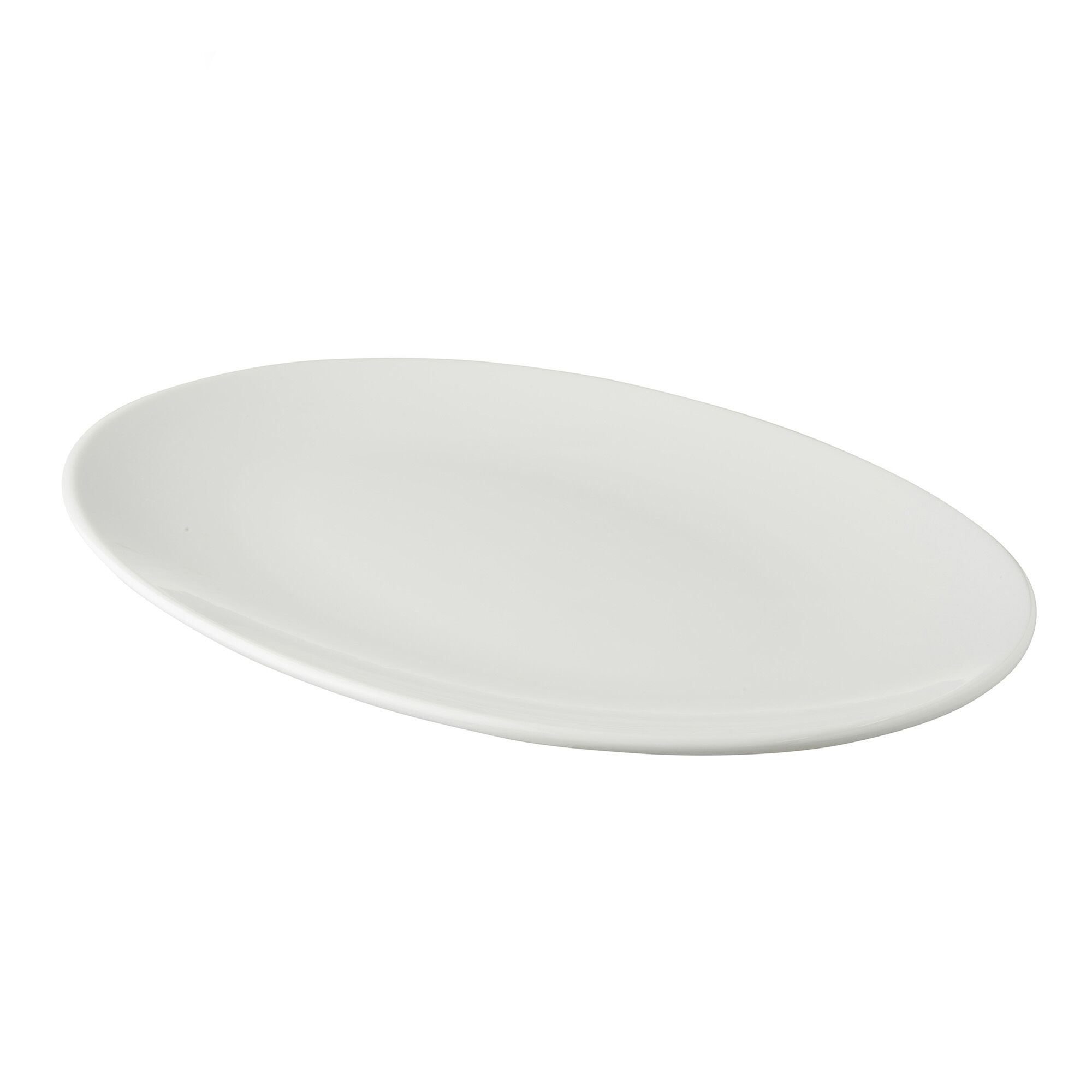 (4 pièces) WHITE DELIGHT - Assiette Coupe - Plate - 300x215 mm - Blanc