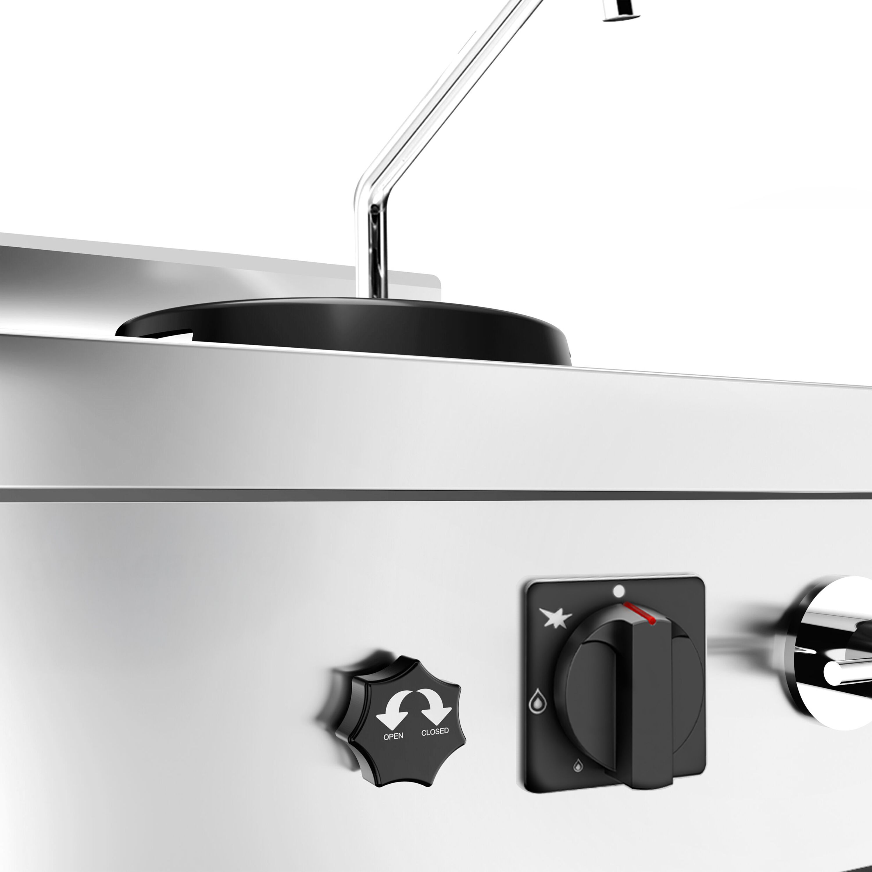 Cuisinière Wok à Gaz - 30 kW - 2 Brûleurs - incl. 1 Robinet