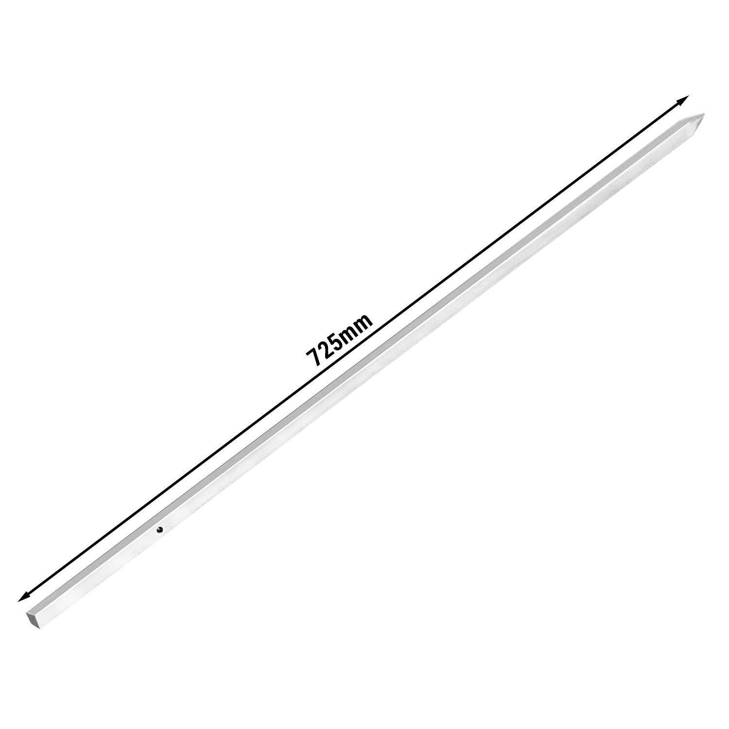 Brochette à kebab pour gril à gyros / kebab - 725x12x12mm - Inox - compatible avec DUK3-SB, DUKE3 & DUK3+3-SB