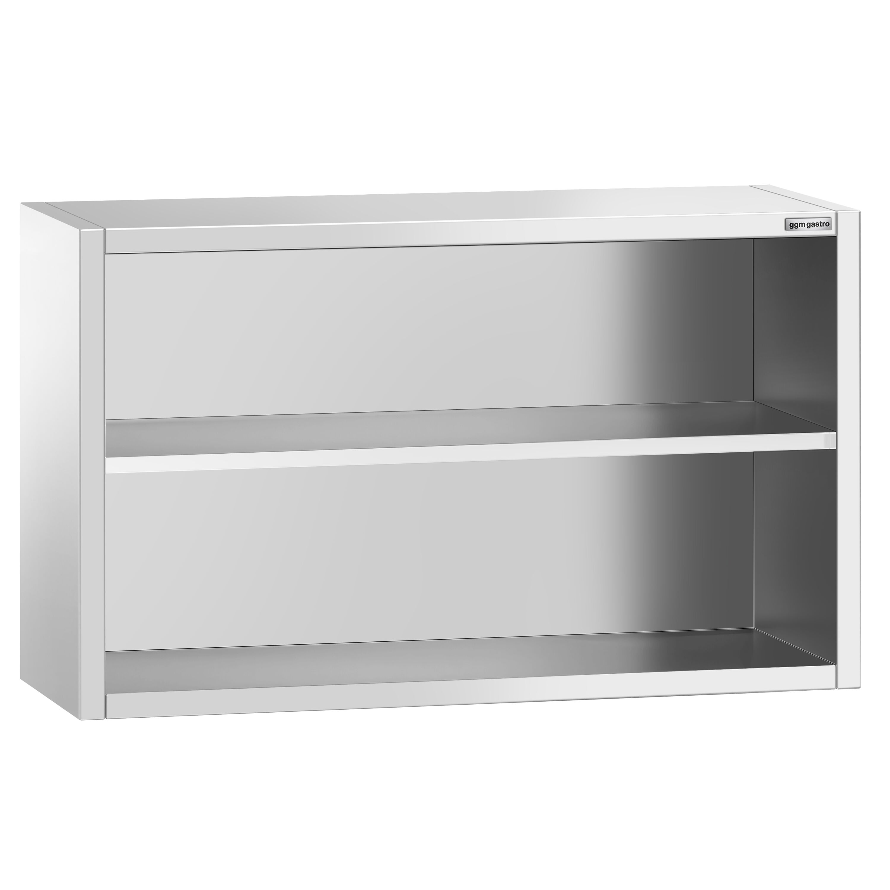 Armoire murale en acier inoxydable PREMIUM - 1200x400mm - sans portes (ouvert) - 800mm de haut