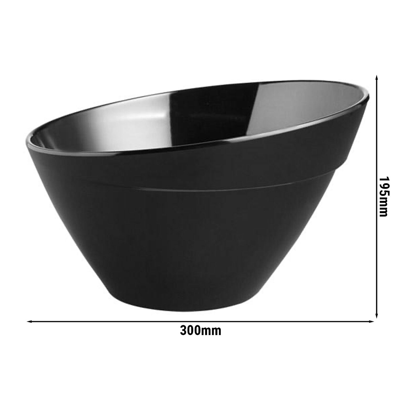 (6 pcs) Coupe - BALANCE - Mélamine - 5L - carré - 300x300mm - Profondeur : 195mm - Noir